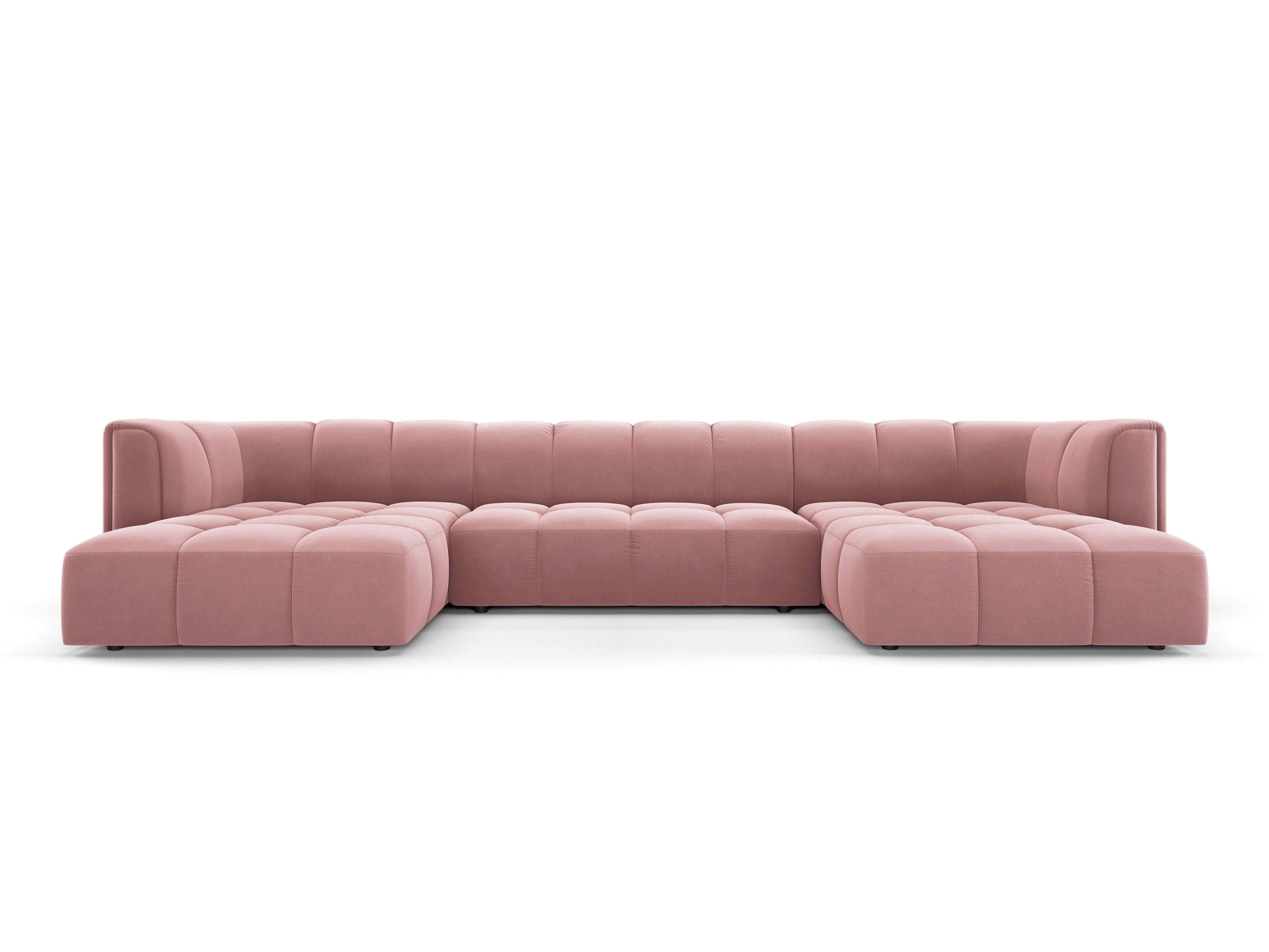 Panoramic velvet sofa FRANCESCA pink Milo Casa Eye on Design