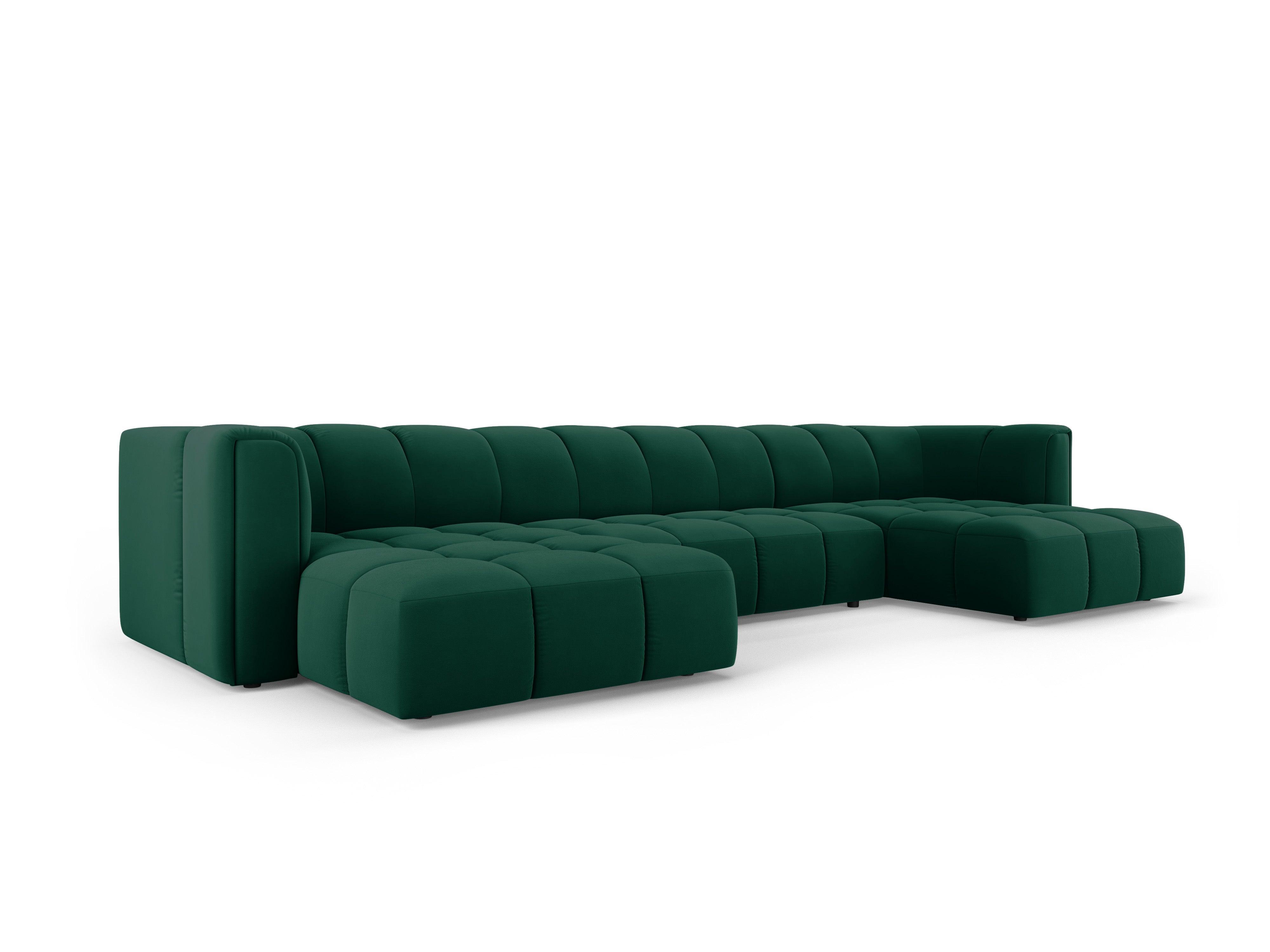 FRANCESCA velvet panoramic sofa bottle green Milo Casa Eye on Design