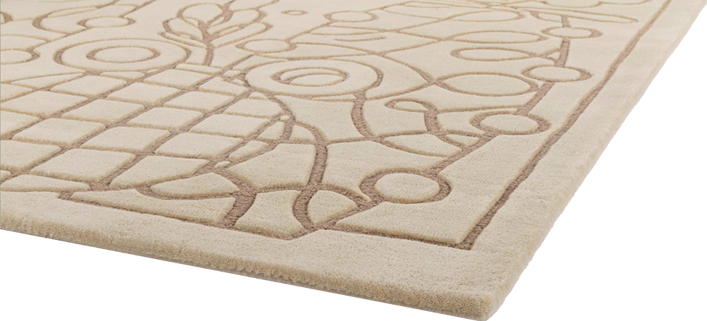 Teppich FLORENCE beige mit Kaffee-Optik