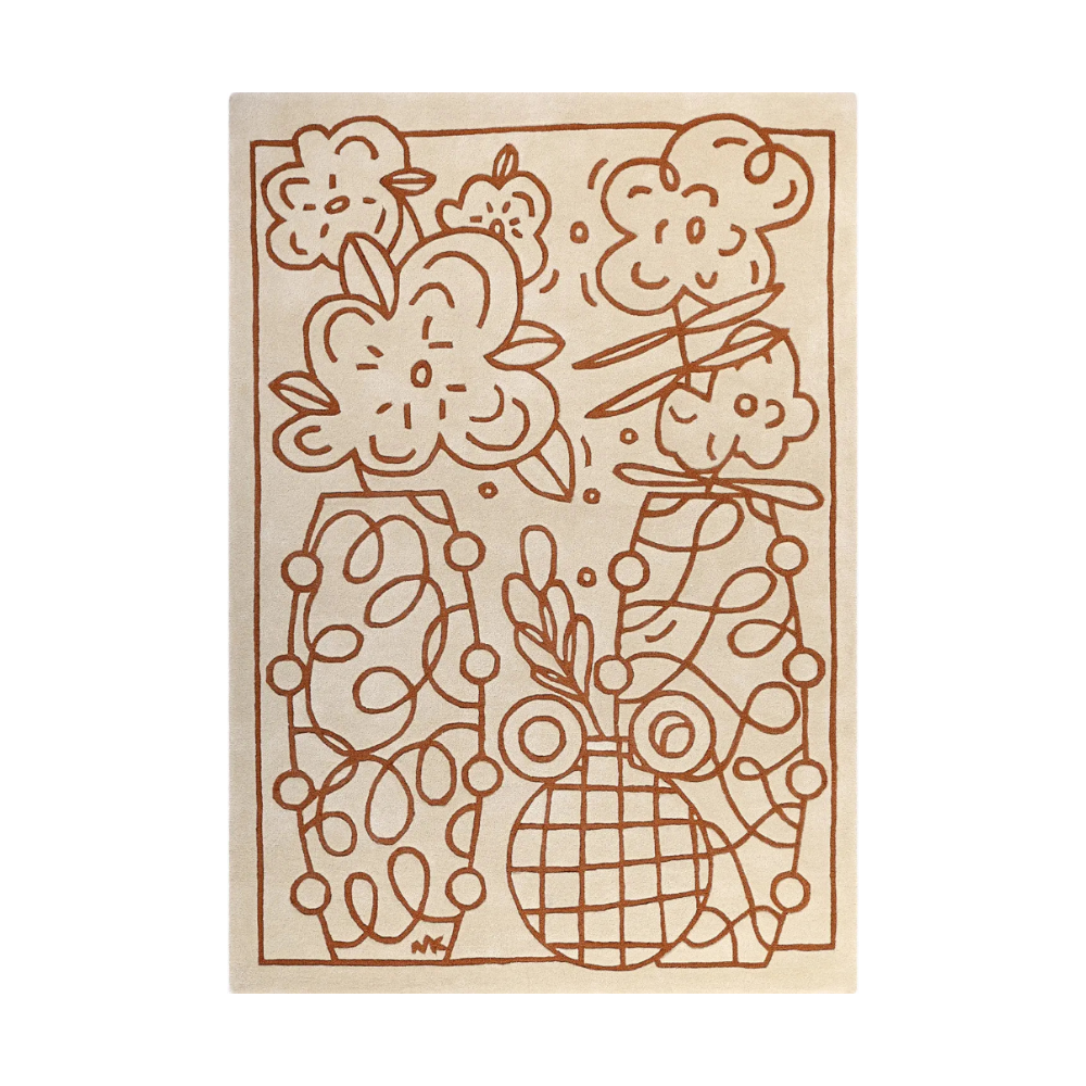Teppich FLORENCE beige mit Braun