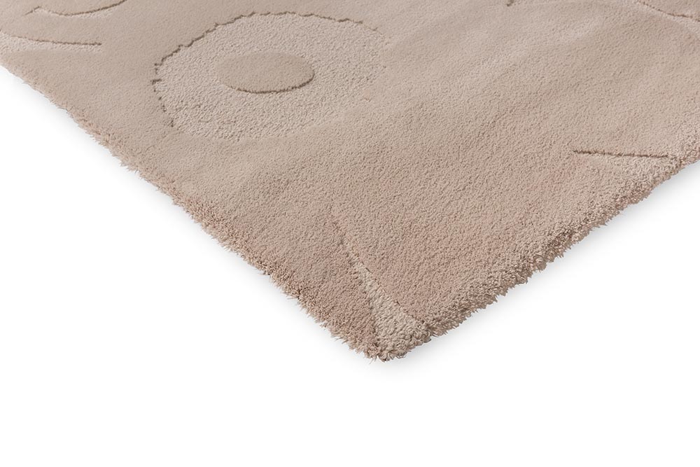 Wool rug Unique beige