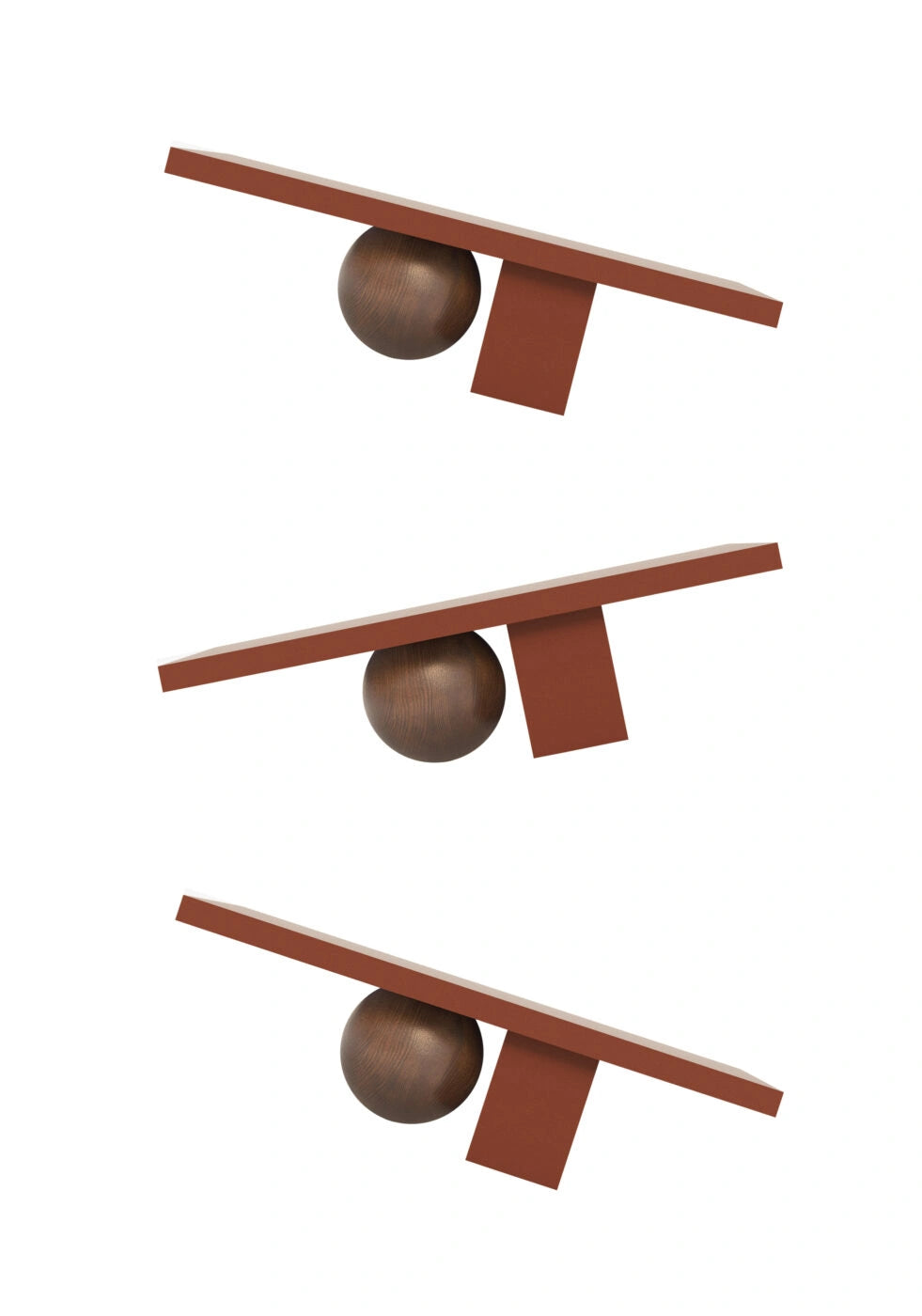 Kaffeetisch MOORT aus Stahl und Holz