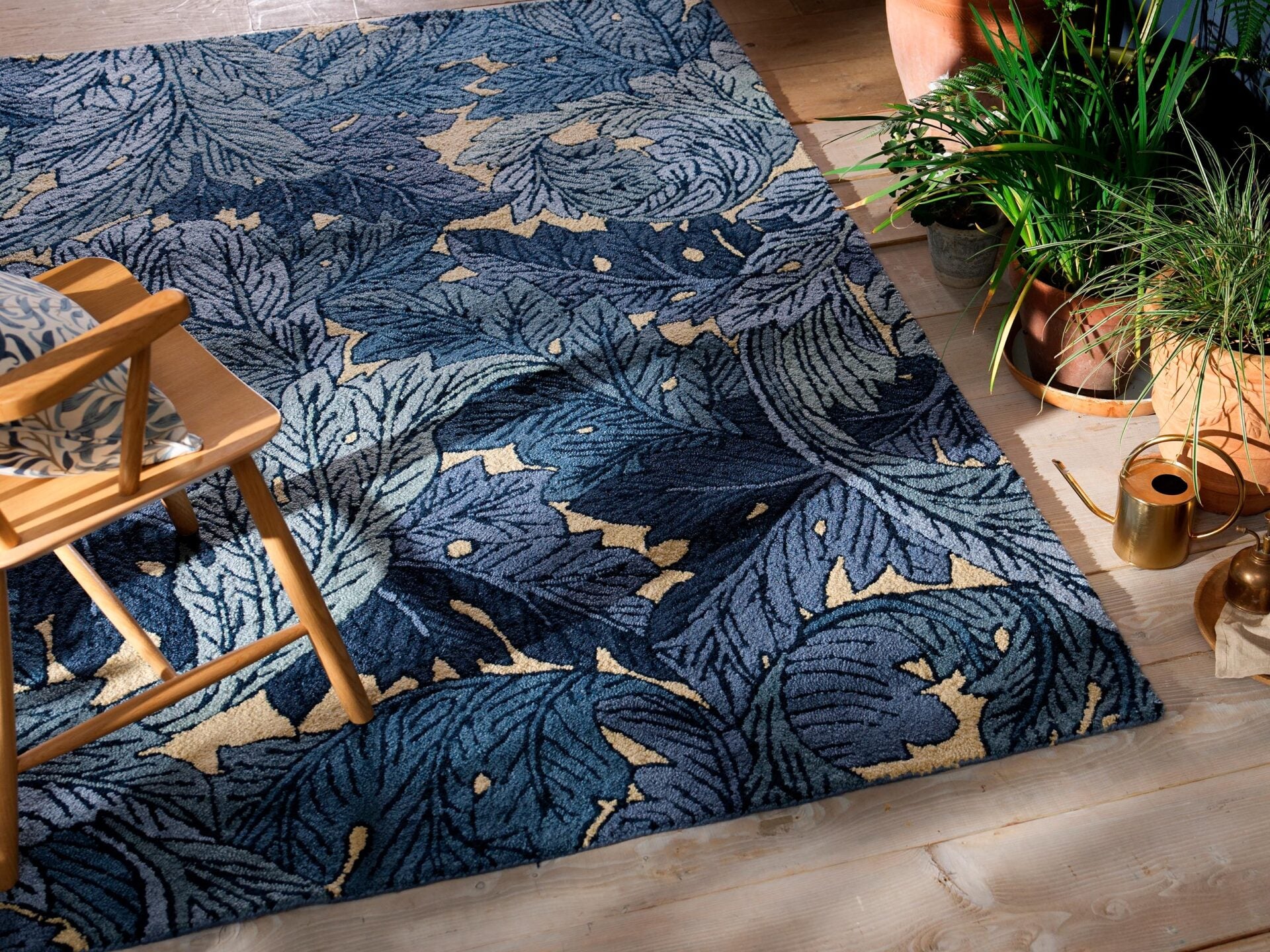 Dywan zewnętrzny ACANTHUS INDIGO niebieski