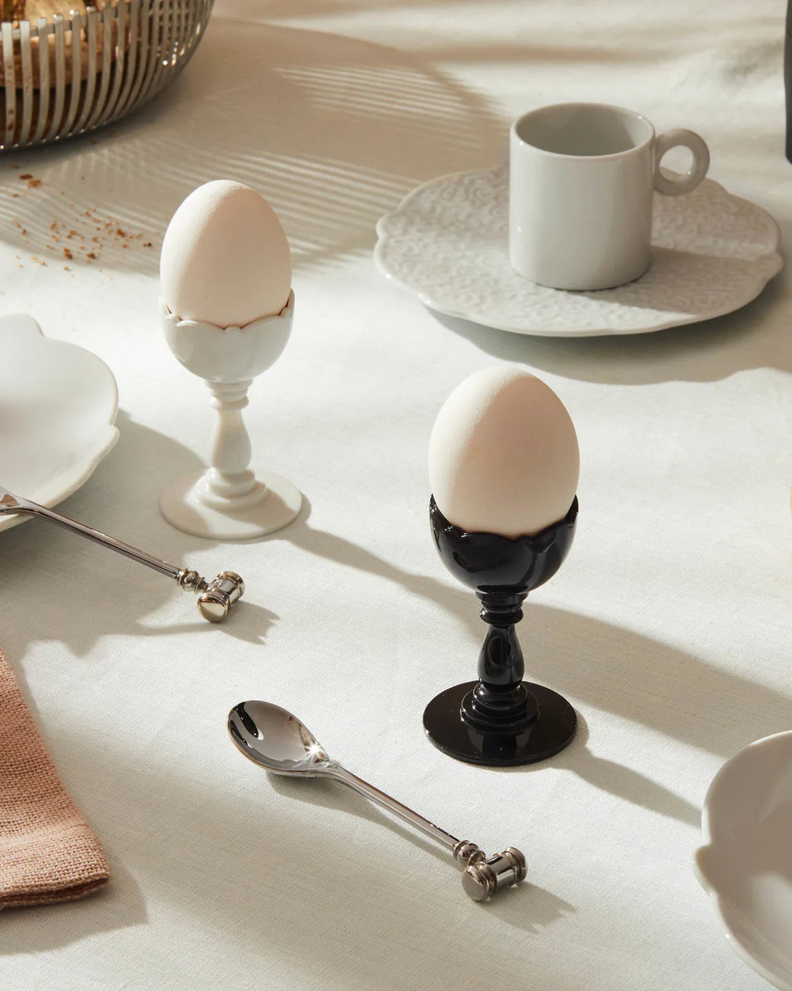 Set of eggs for eggs dressed stainless steel