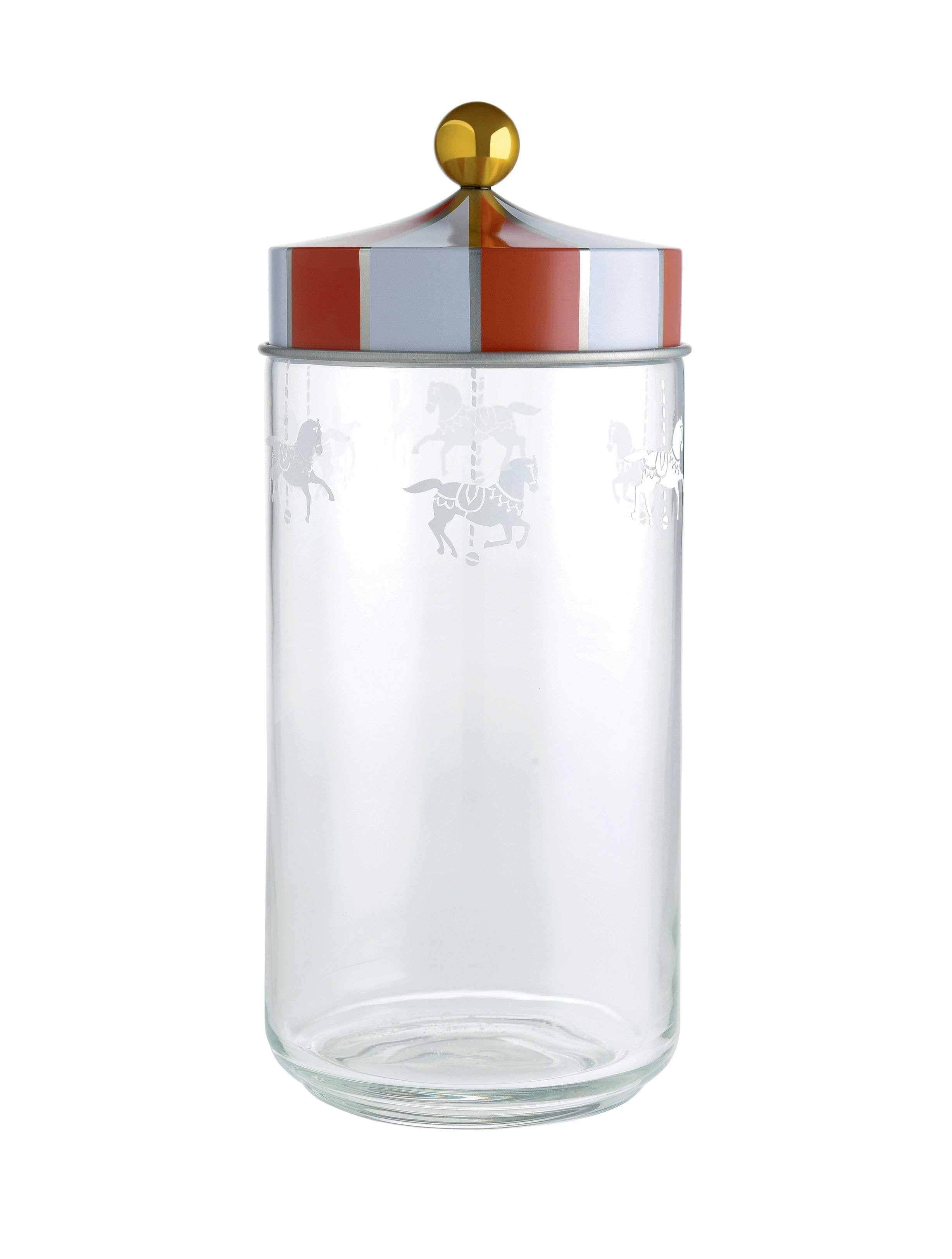 Circus kitchen container glass with a screen printing