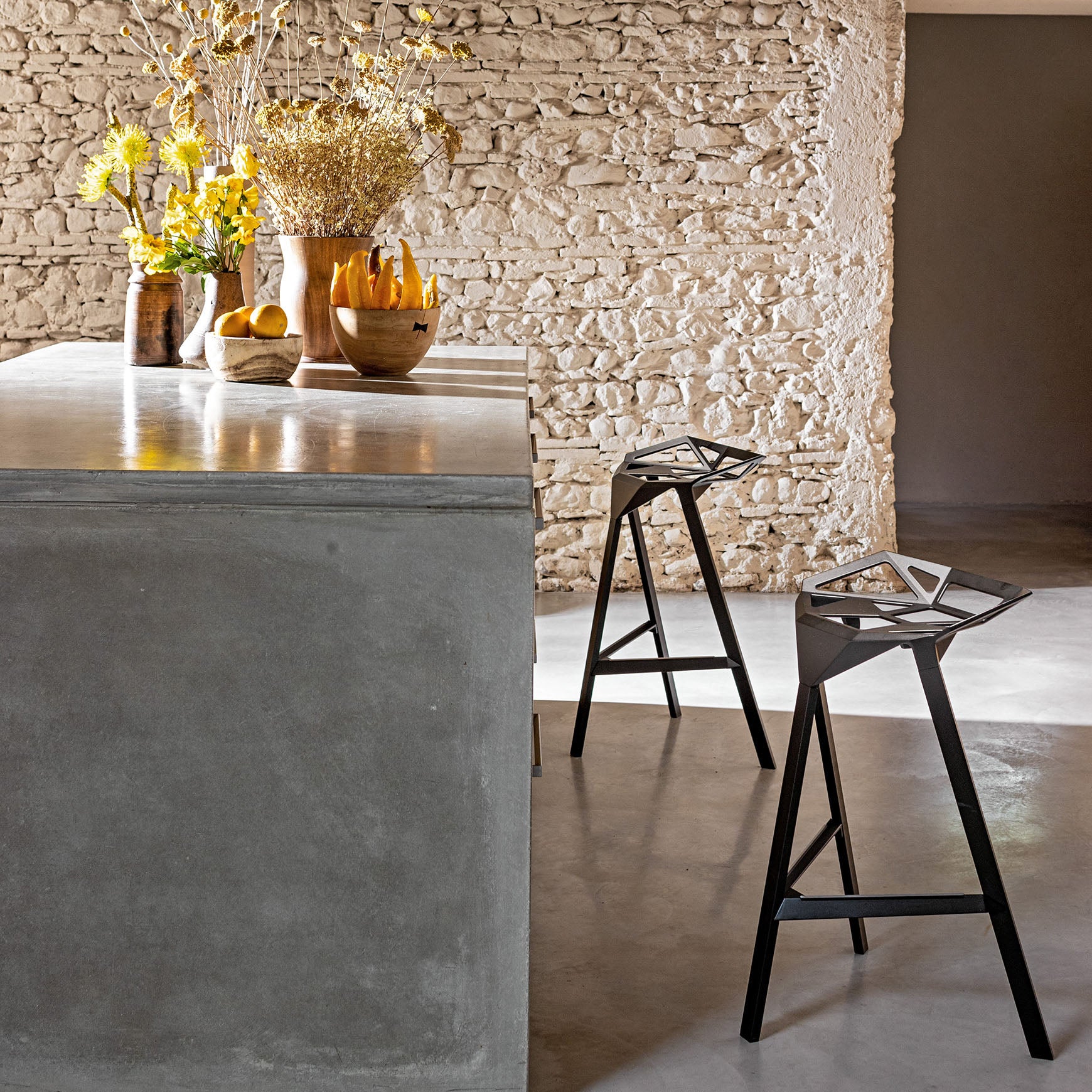 STOOL_ONE beige stool
