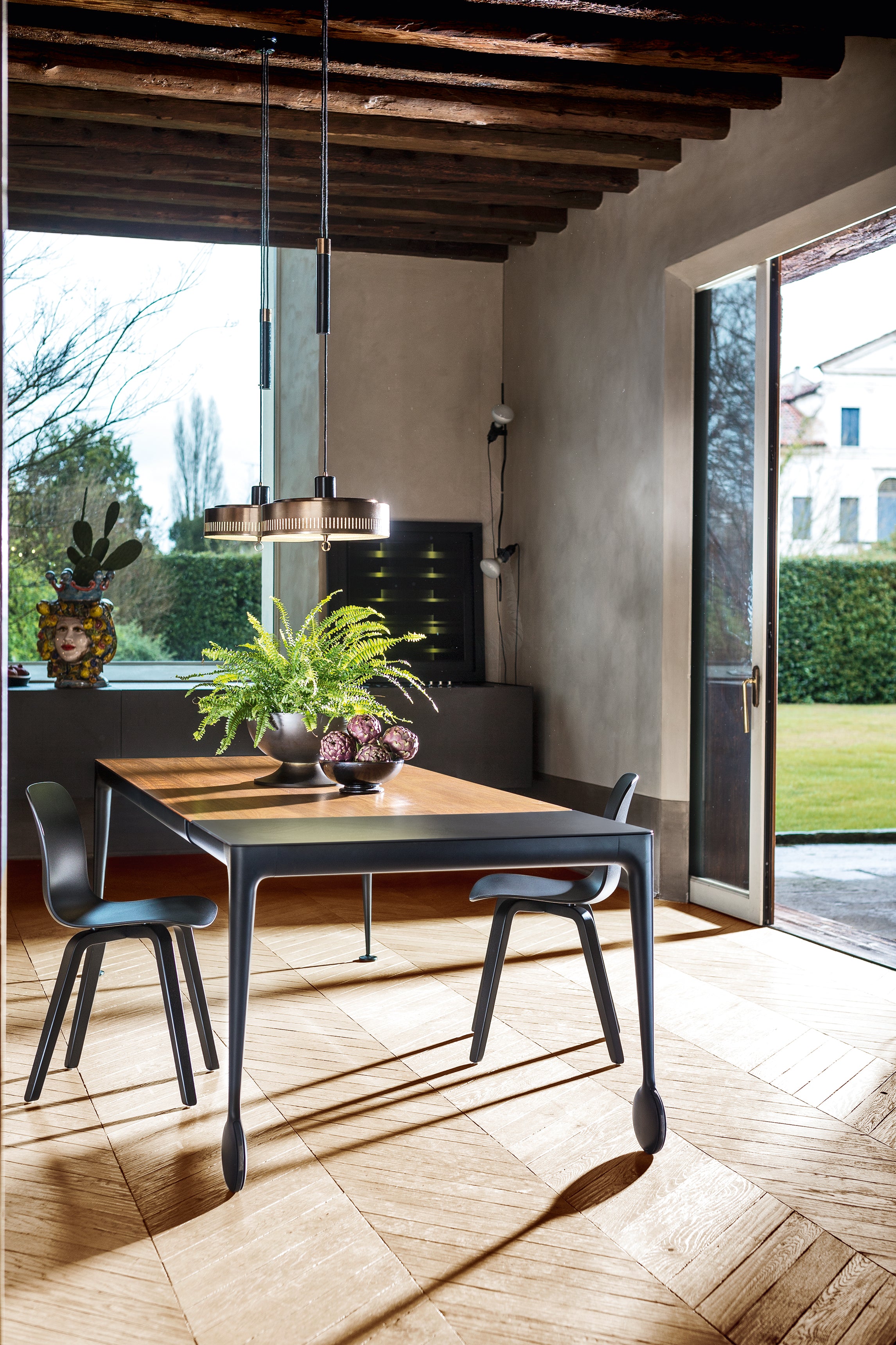 SUBSTANCE chair in black with an ash base