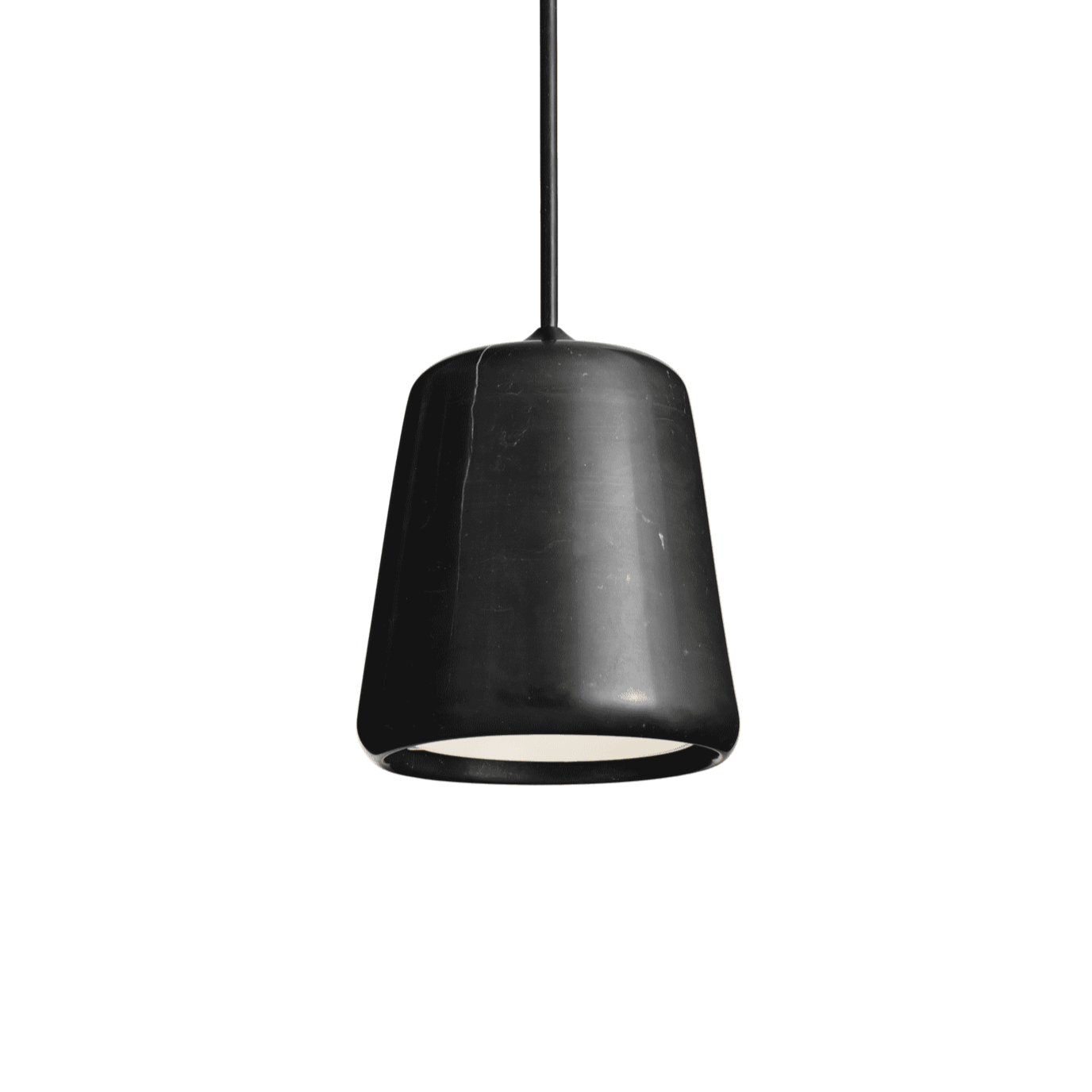 Hanging lamp material black marble