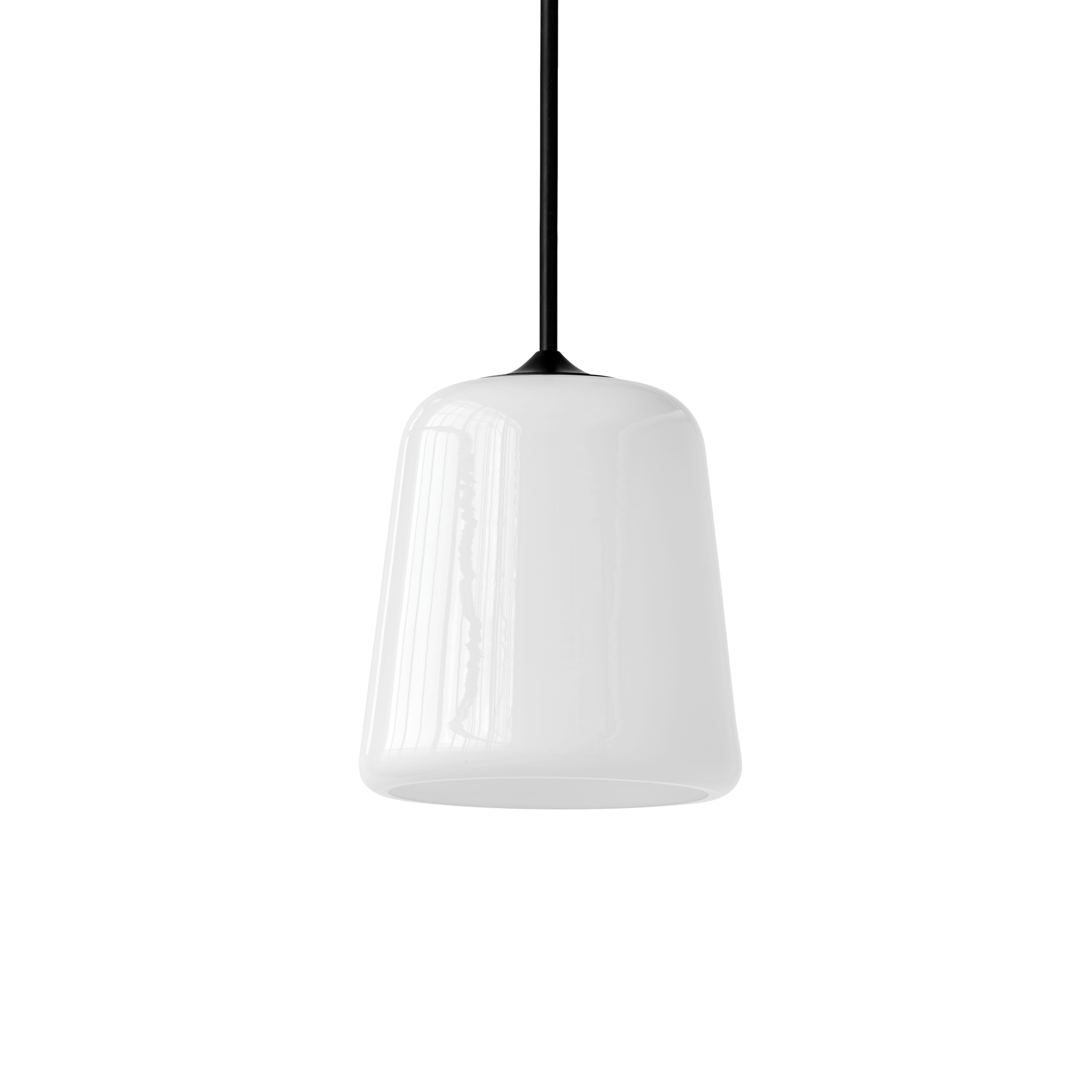 Hanging lamp white iridescent material