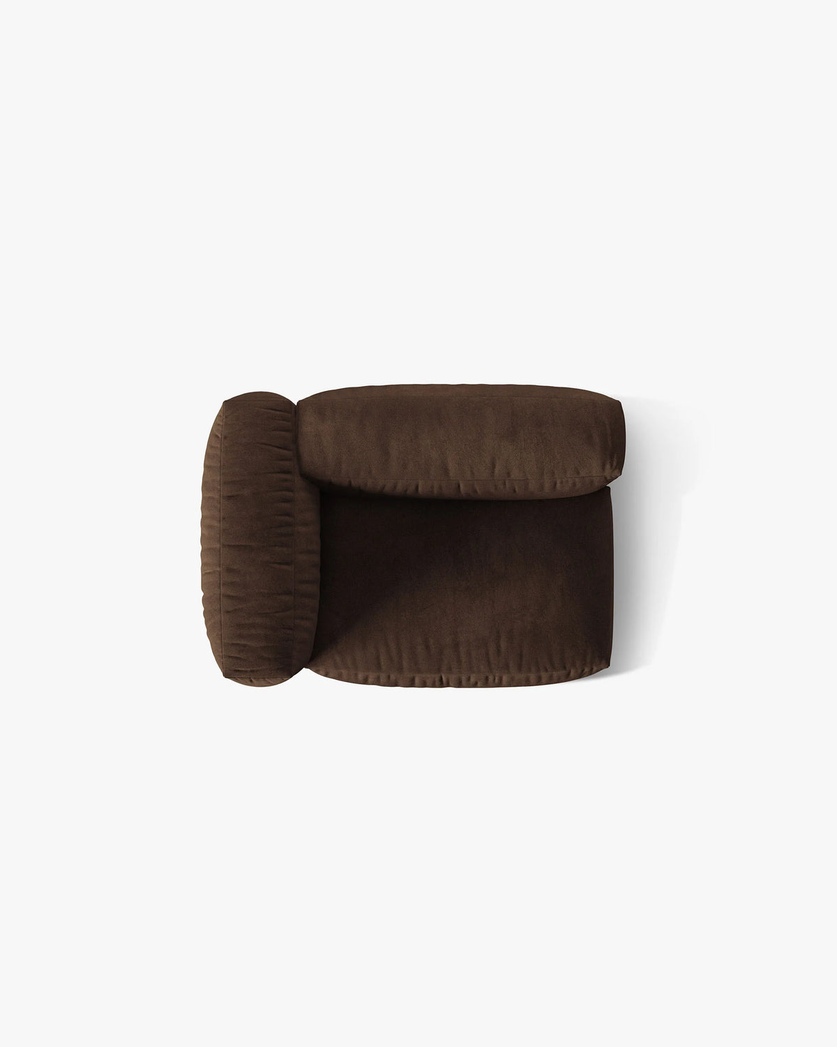 Sofa modulare aus Samt MARTINA - linkes Modul in Schokoladenfarbe