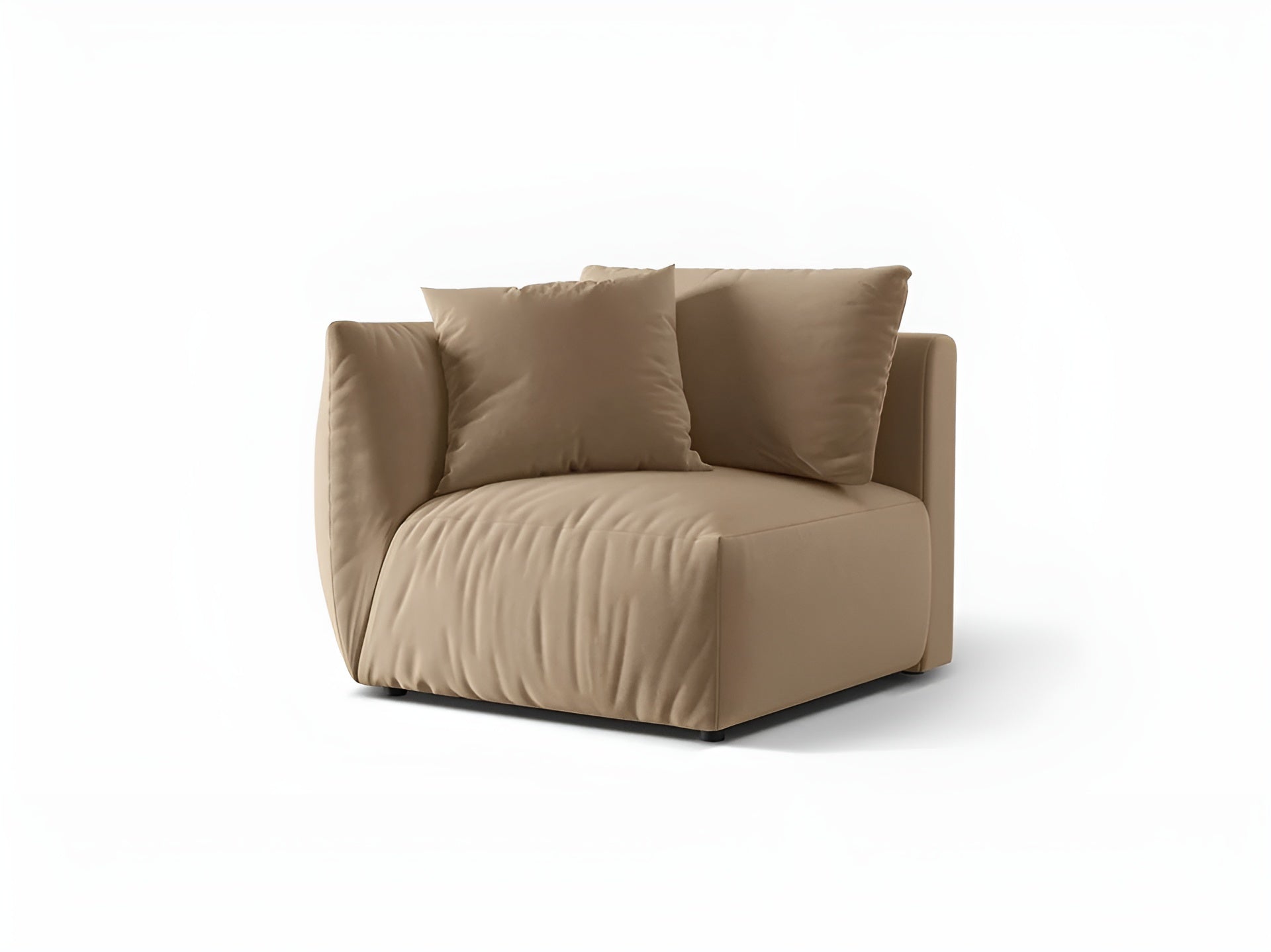 CHRIS Velvet Modular Sofa - Left Element in Sand