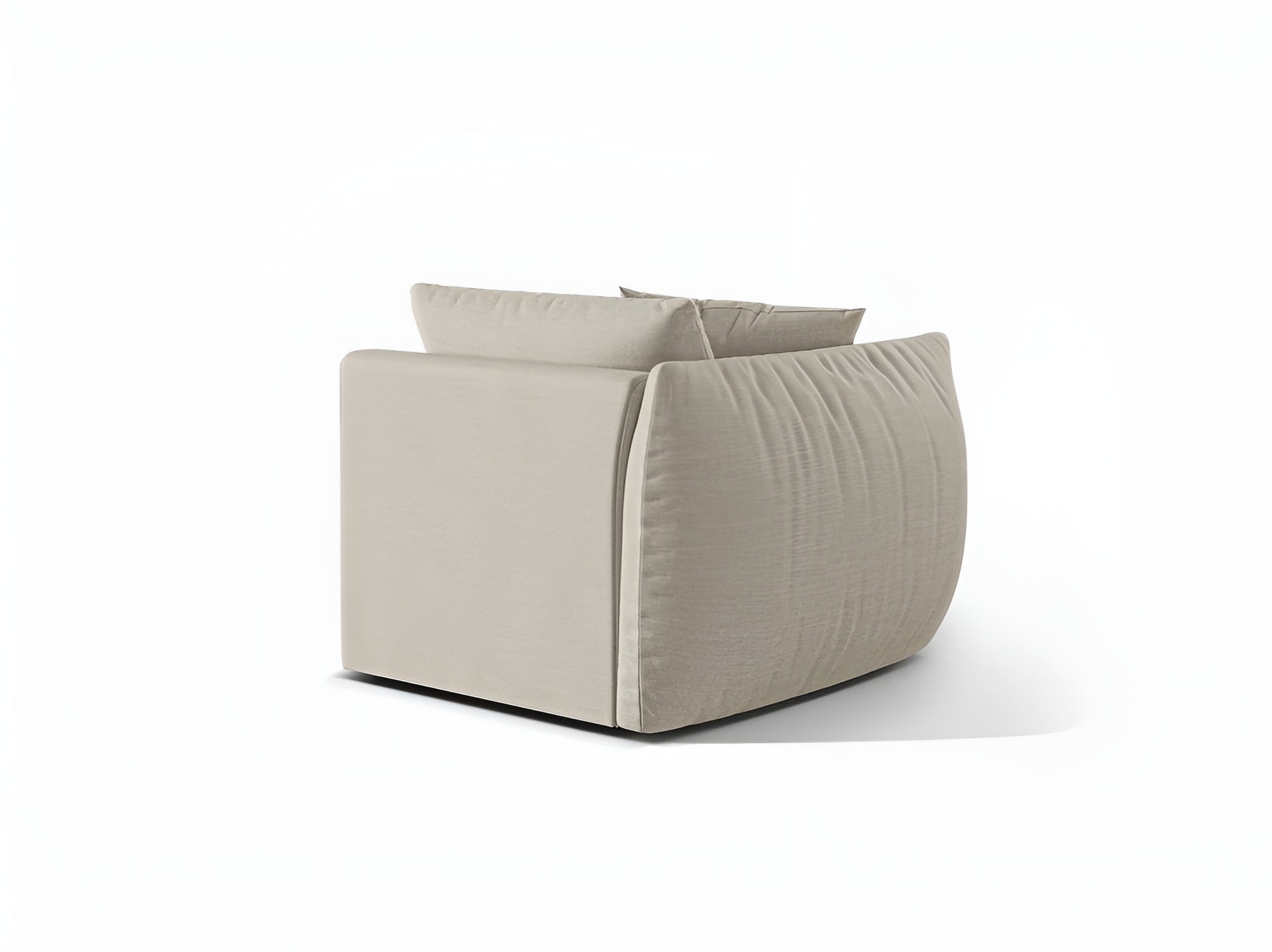 Modulares Sofa CHRIS - linkes Element in cremefarbenem Chenille