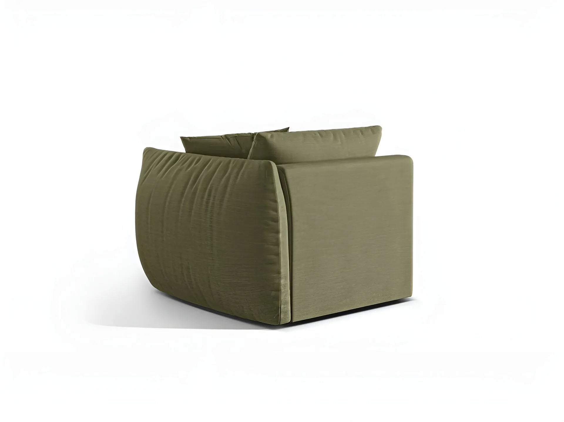 Modulares Sofa CHRIS - rechte Element in hellgrünem Chenille