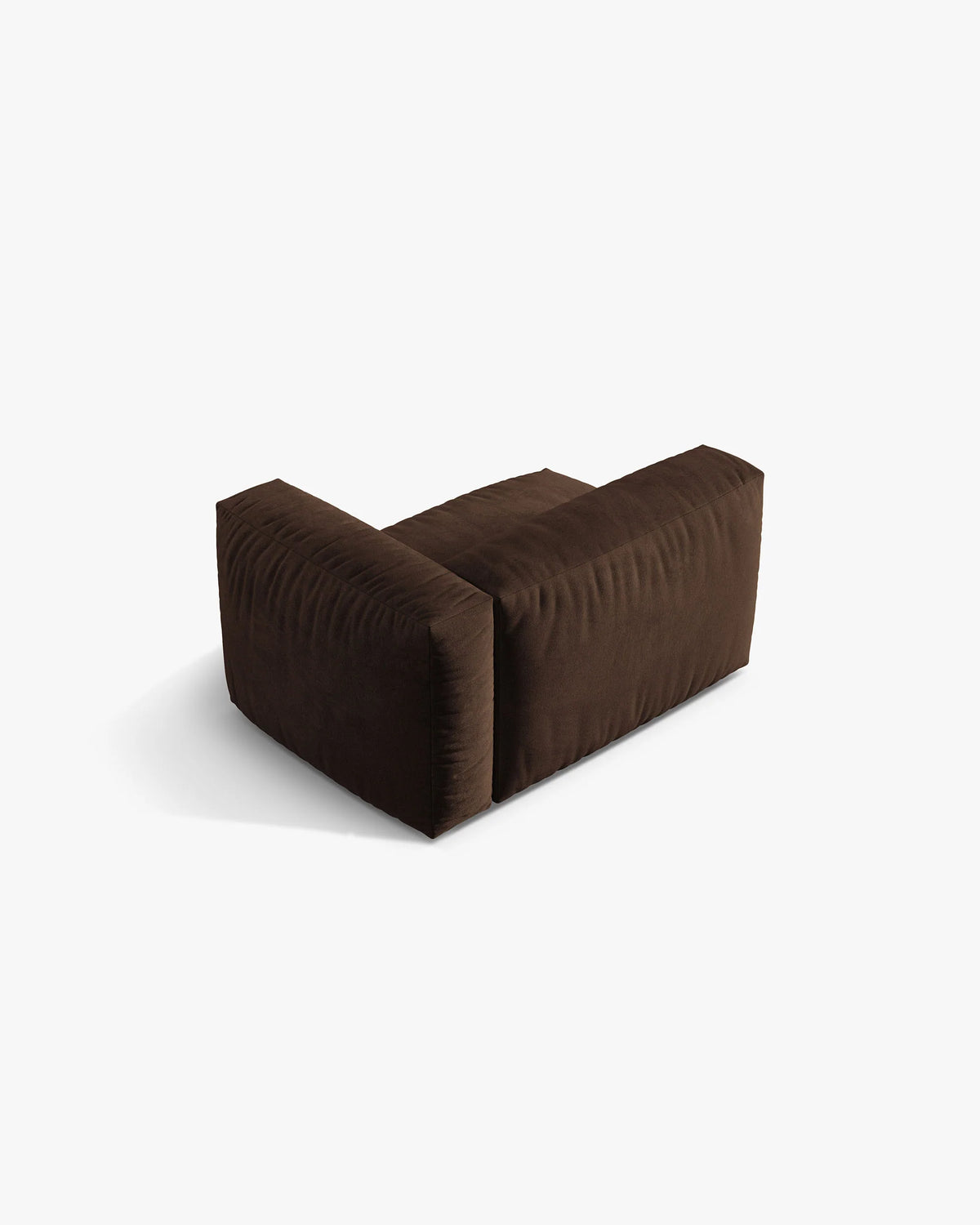 Sofa modulare aus Samt MARTINA - rechtes Modul in Schokoladenfarbe
