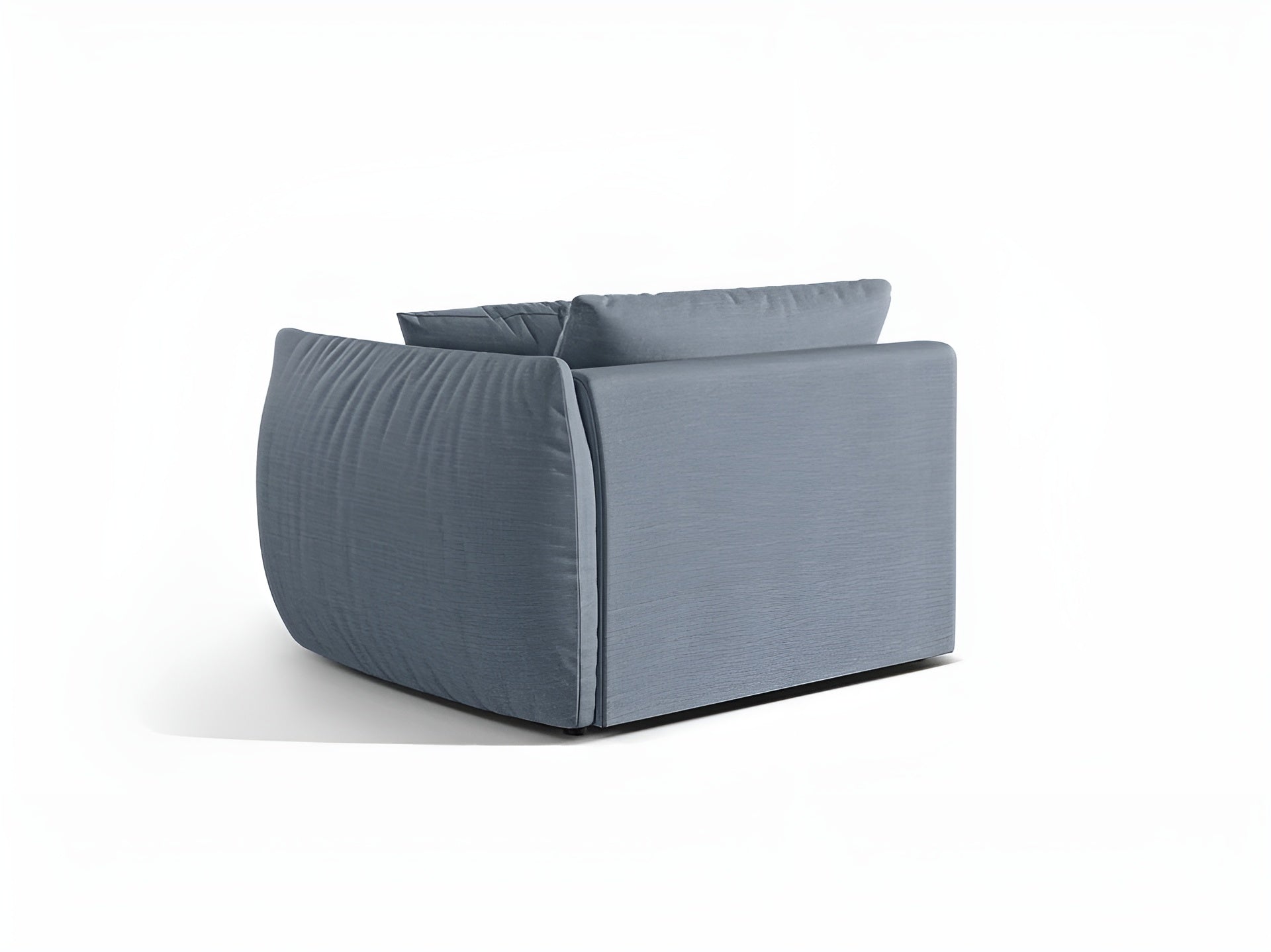 Modulares Sofa CHRIS - breites Element rechts in hellblauem Chenille