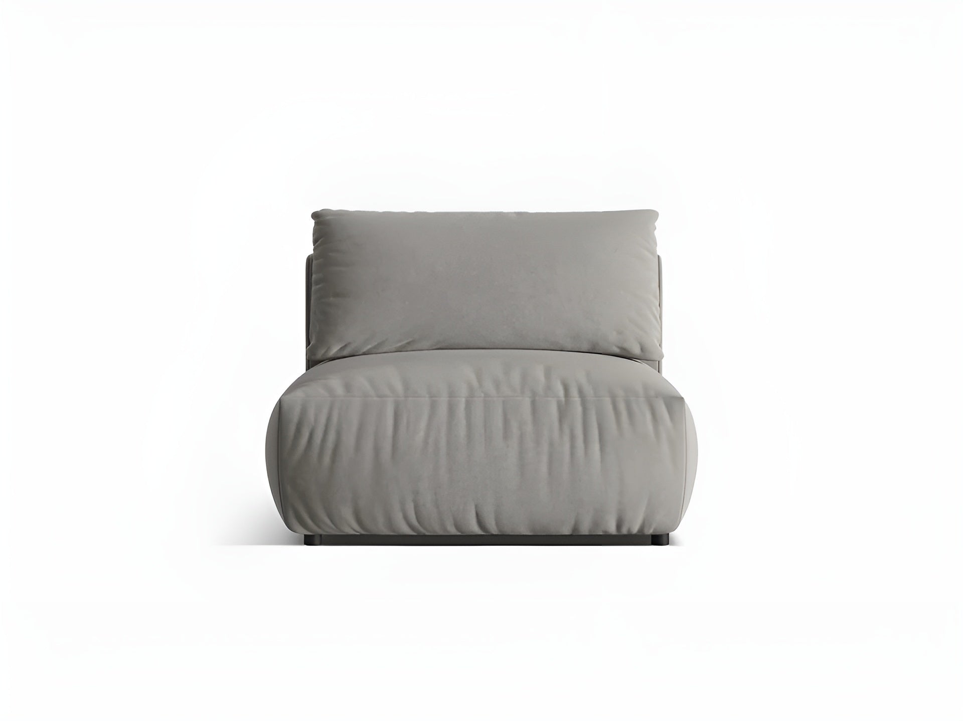Velvet modular sofa CHRIS - wide central gray element