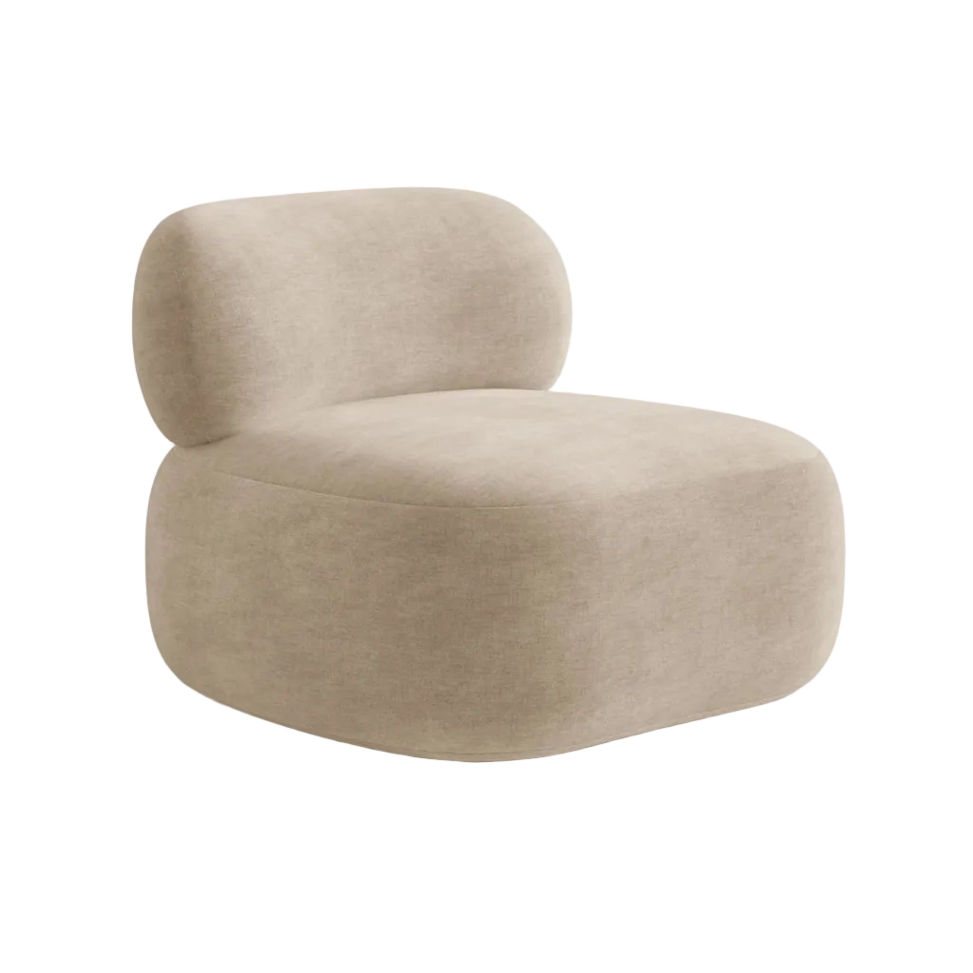 Sessel AURA in beigem Chenille