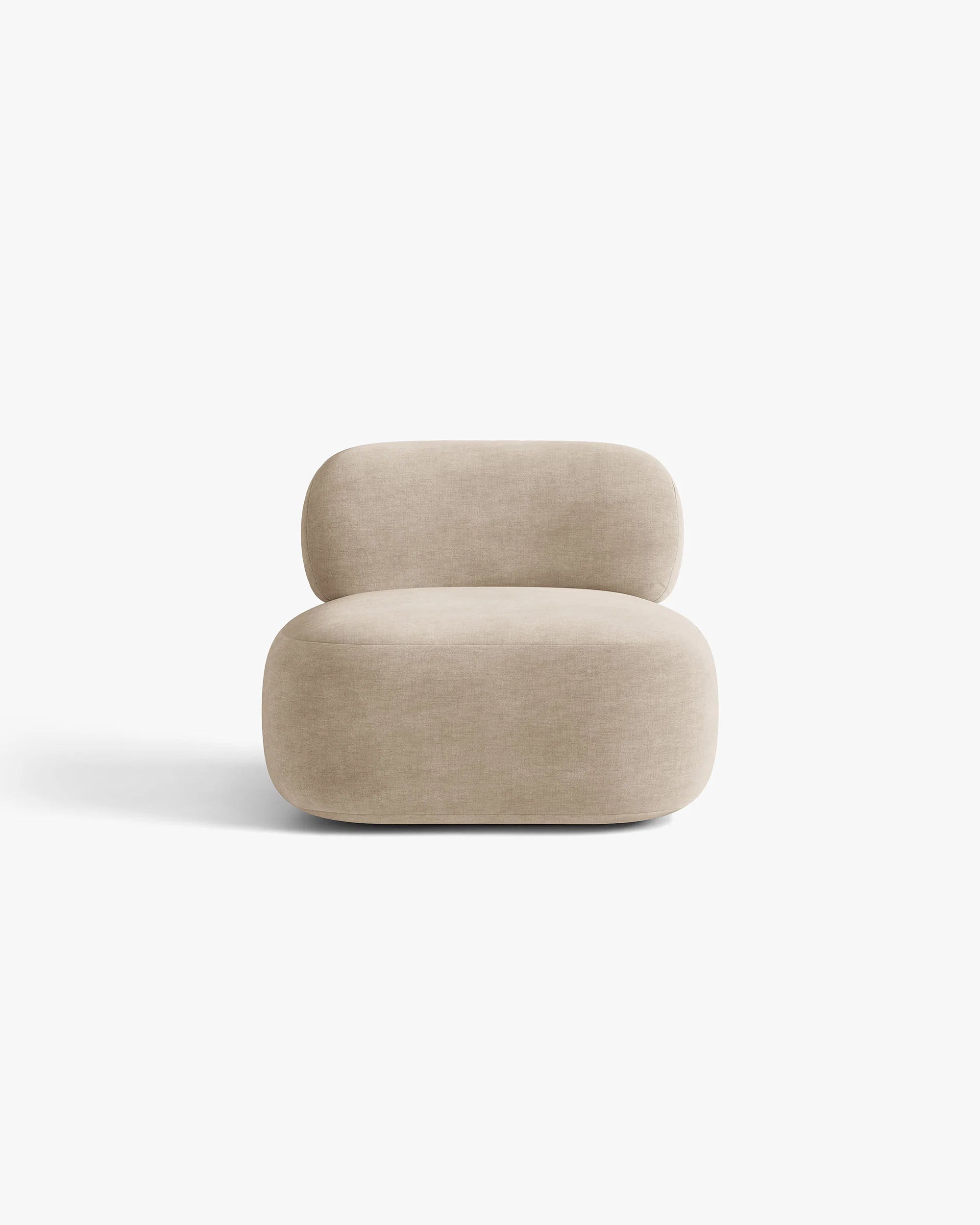 Sessel AURA in beigem Chenille