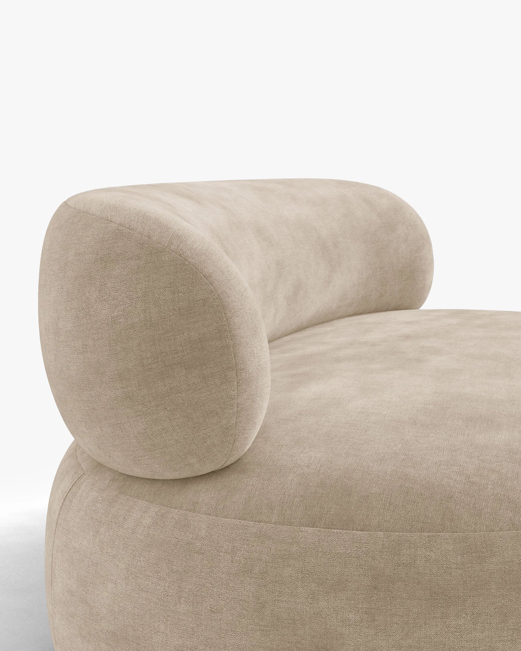 Sessel AURA in beigem Chenille
