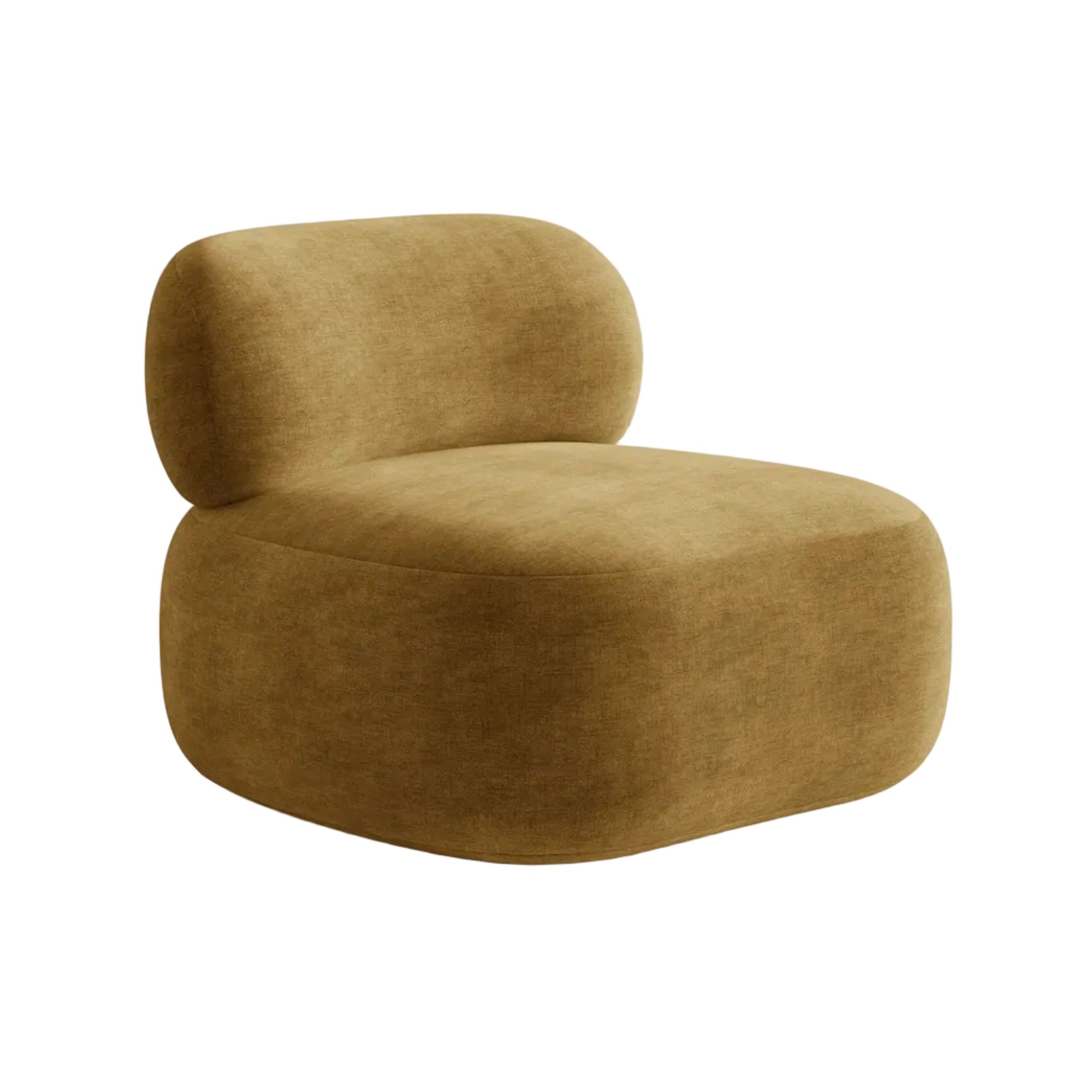 Sessel AURA in senfgelbem Chenille
