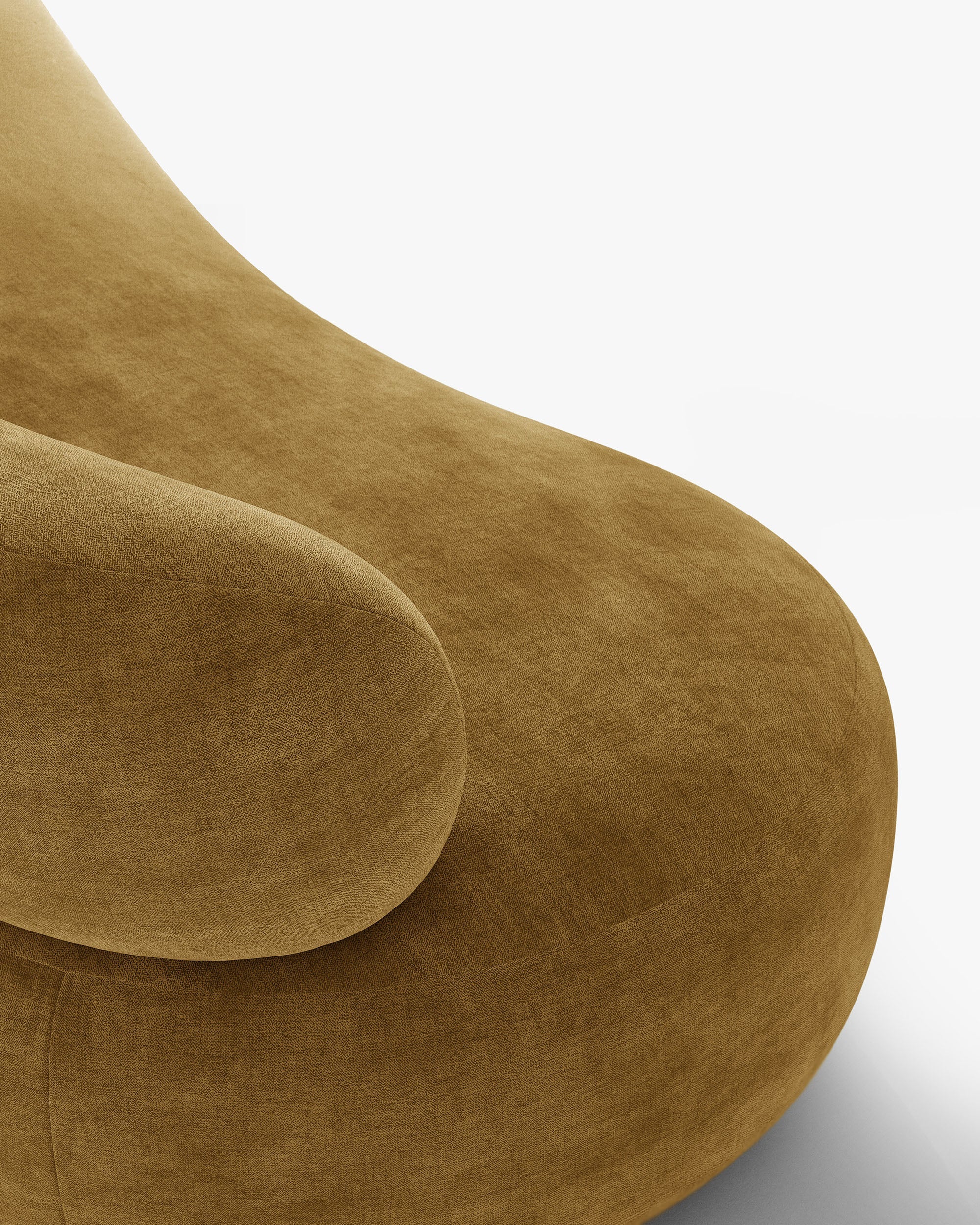 Sessel AURA in senfgelbem Chenille