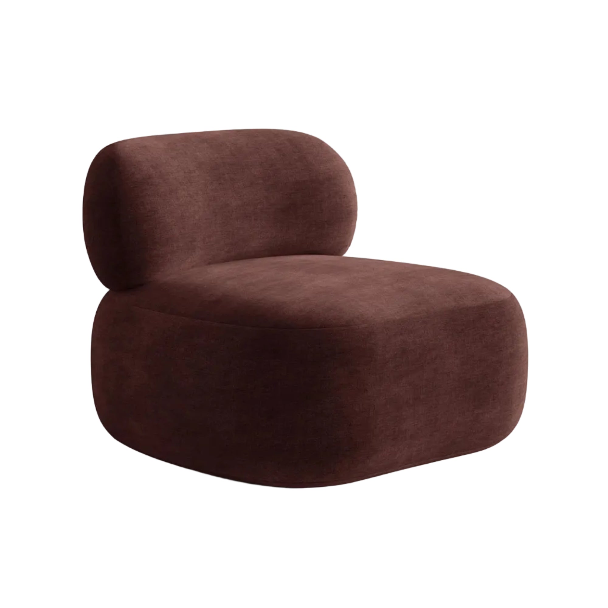 Sessel AURA in kirschrotem Chenille