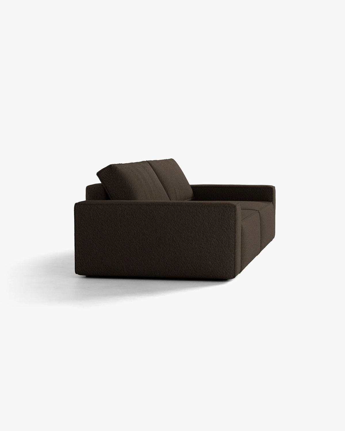 Sofa für 3 Personen mit Schlaffunktion JODIE in schokoladenfarbener Boucle