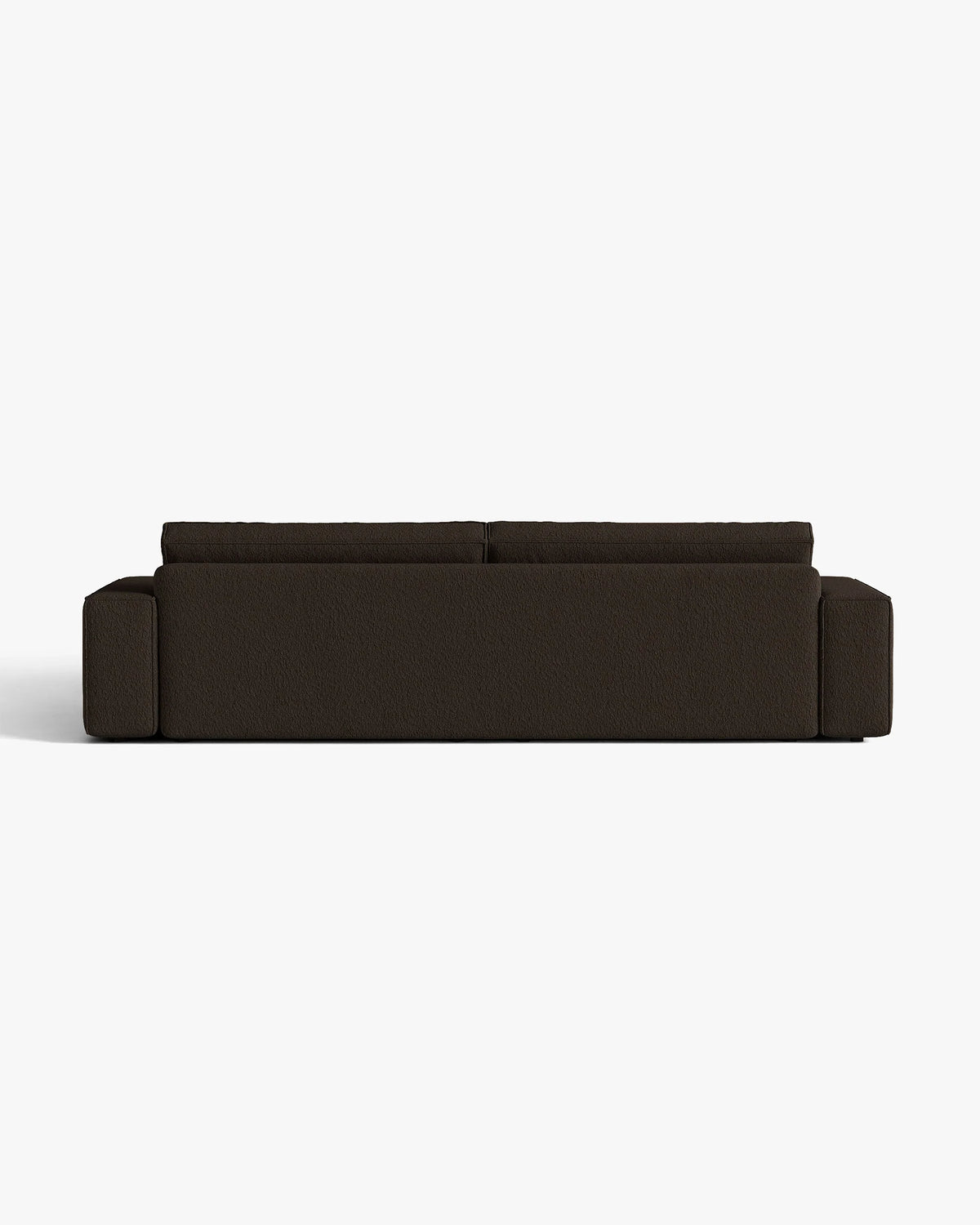 Sofa für 3 Personen mit Schlaffunktion JODIE in schokoladenfarbener Boucle