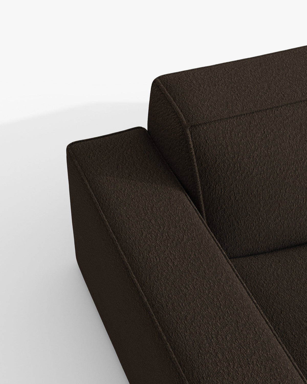 Sofa für 3 Personen mit Schlaffunktion JODIE in schokoladenfarbener Boucle