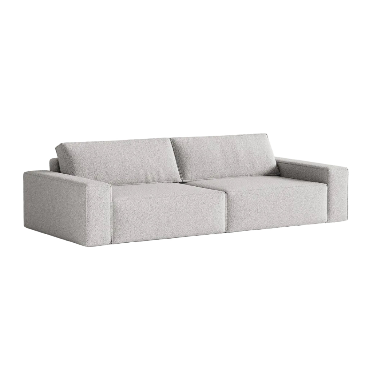 Sofa für 3 Personen mit Schlaffunktion JODIE graues Boucle