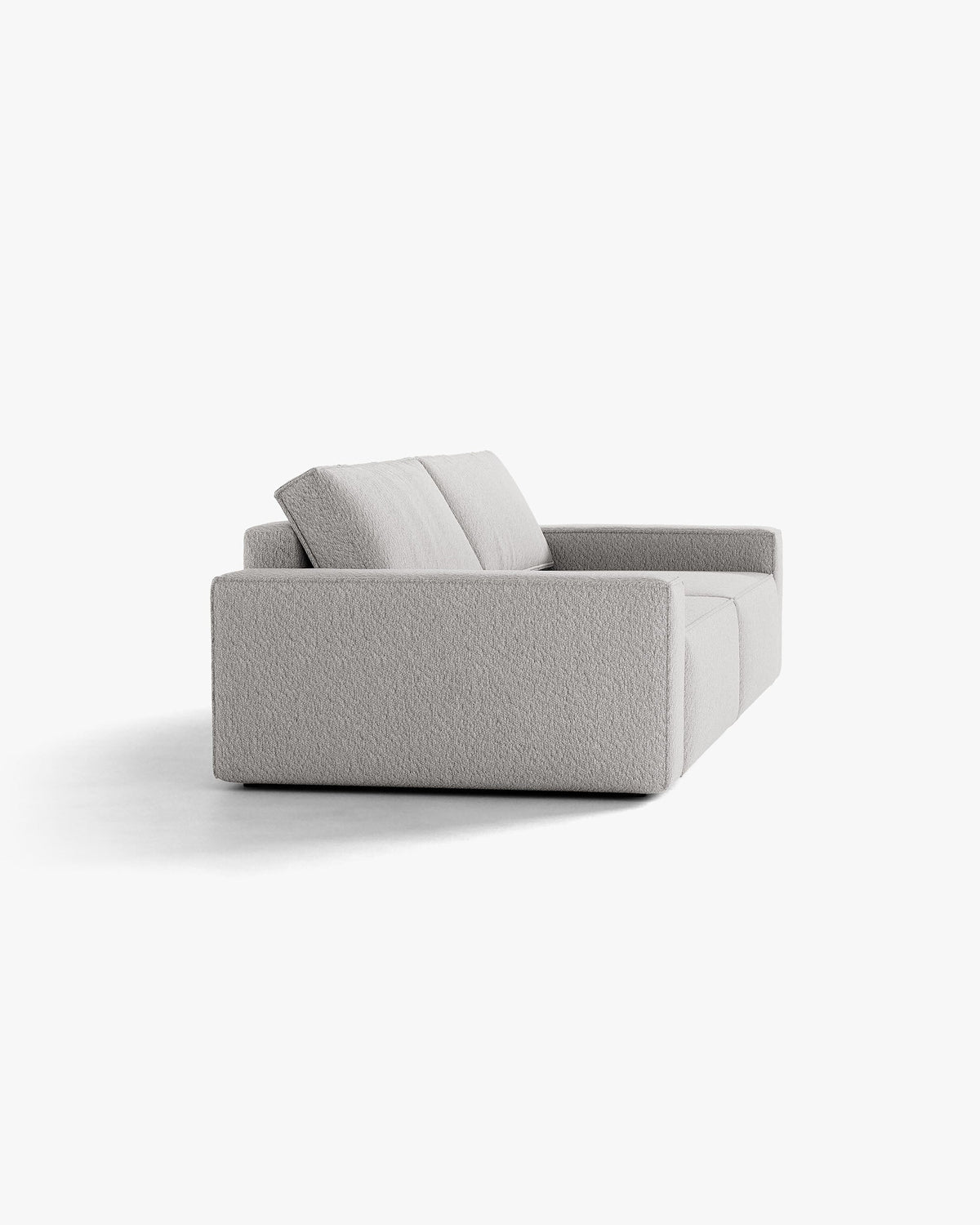 Sofa für 3 Personen mit Schlaffunktion JODIE graues Boucle