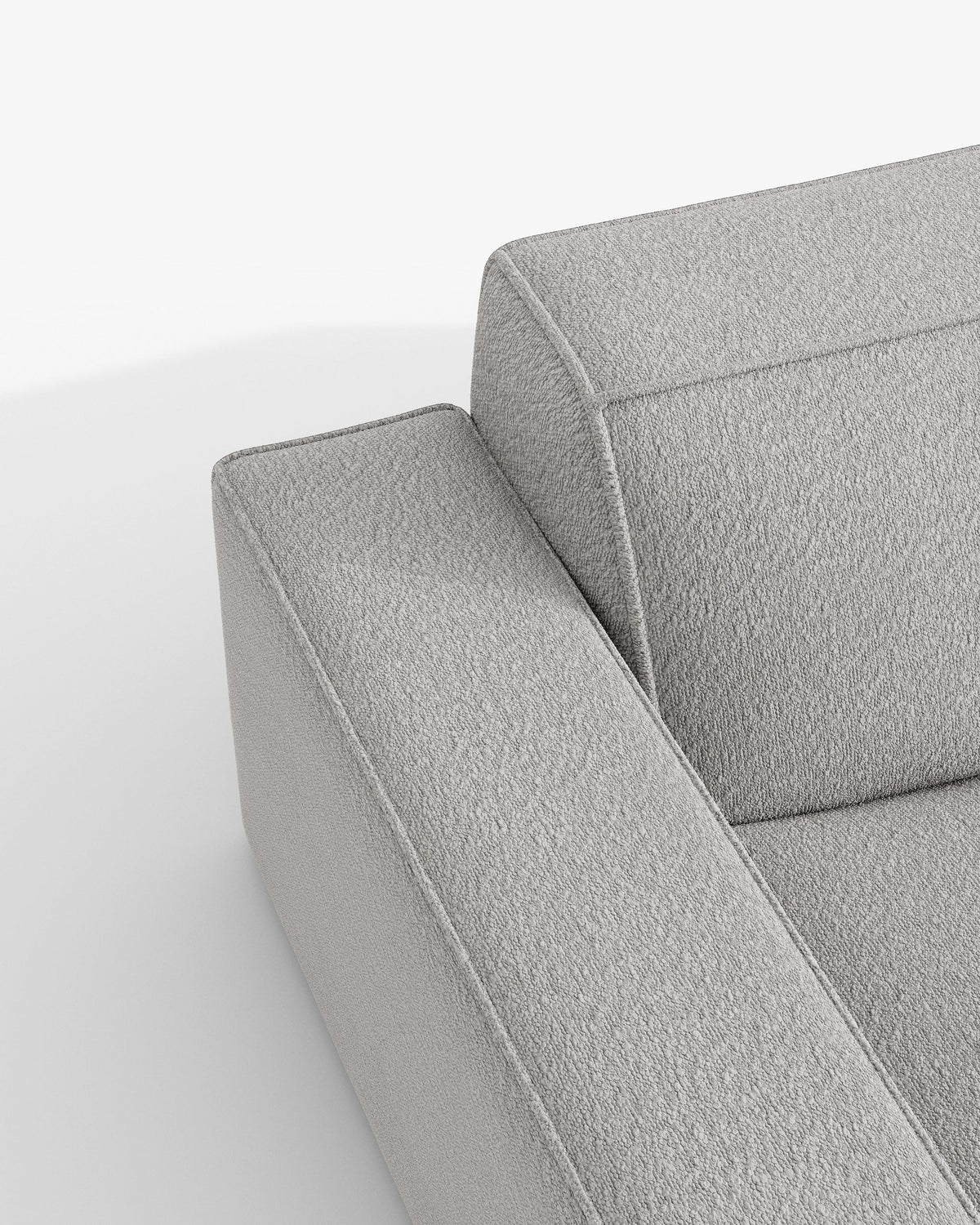 Sofa für 3 Personen mit Schlaffunktion JODIE graues Boucle