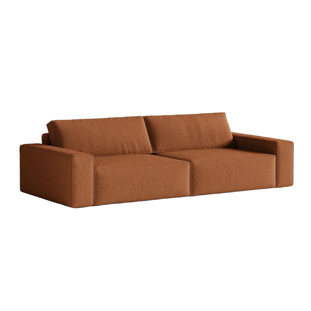 Sofa für 3 Personen mit Schlaffunktion JODIE ziegelrotes Boucle