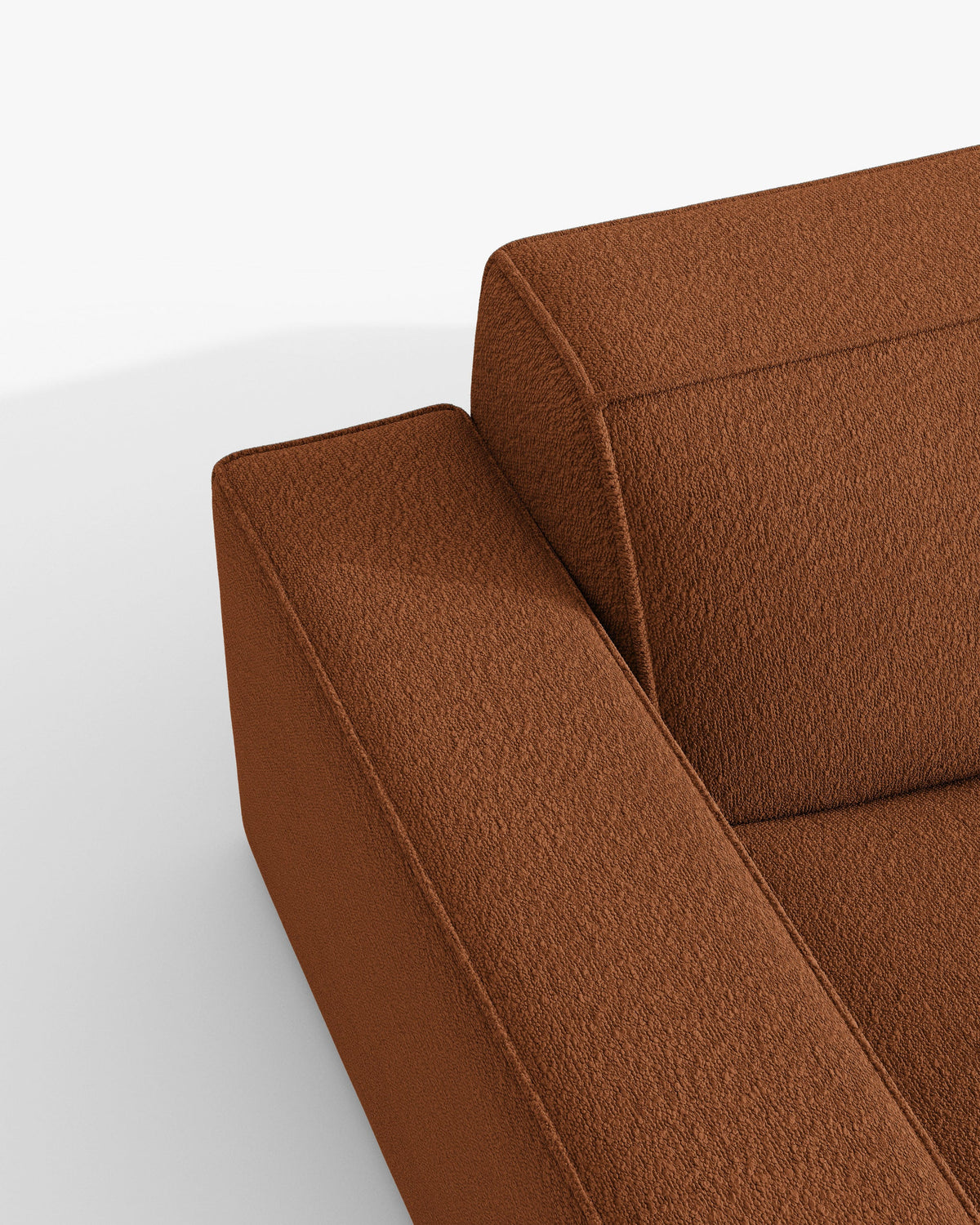 Sofa für 3 Personen mit Schlaffunktion JODIE ziegelrotes Boucle