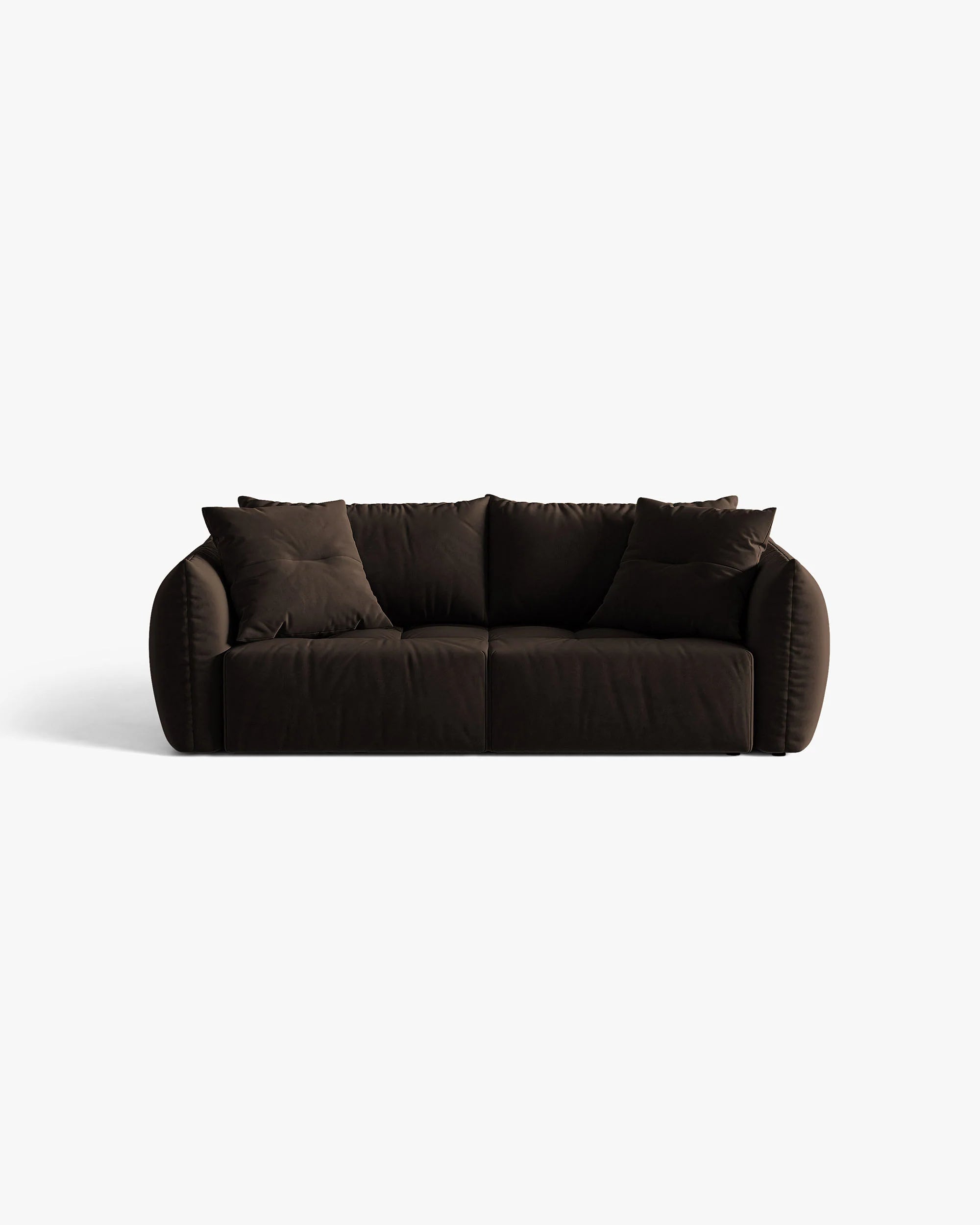 Sofa aus Samt für 3 Personen mit Schlaf-Funktion BLOOM in Dunkelbraun