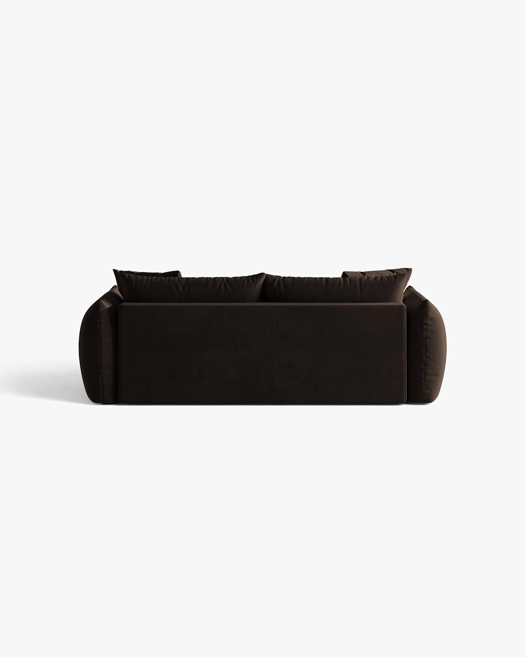 Sofa aus Samt für 3 Personen mit Schlaf-Funktion BLOOM in Dunkelbraun