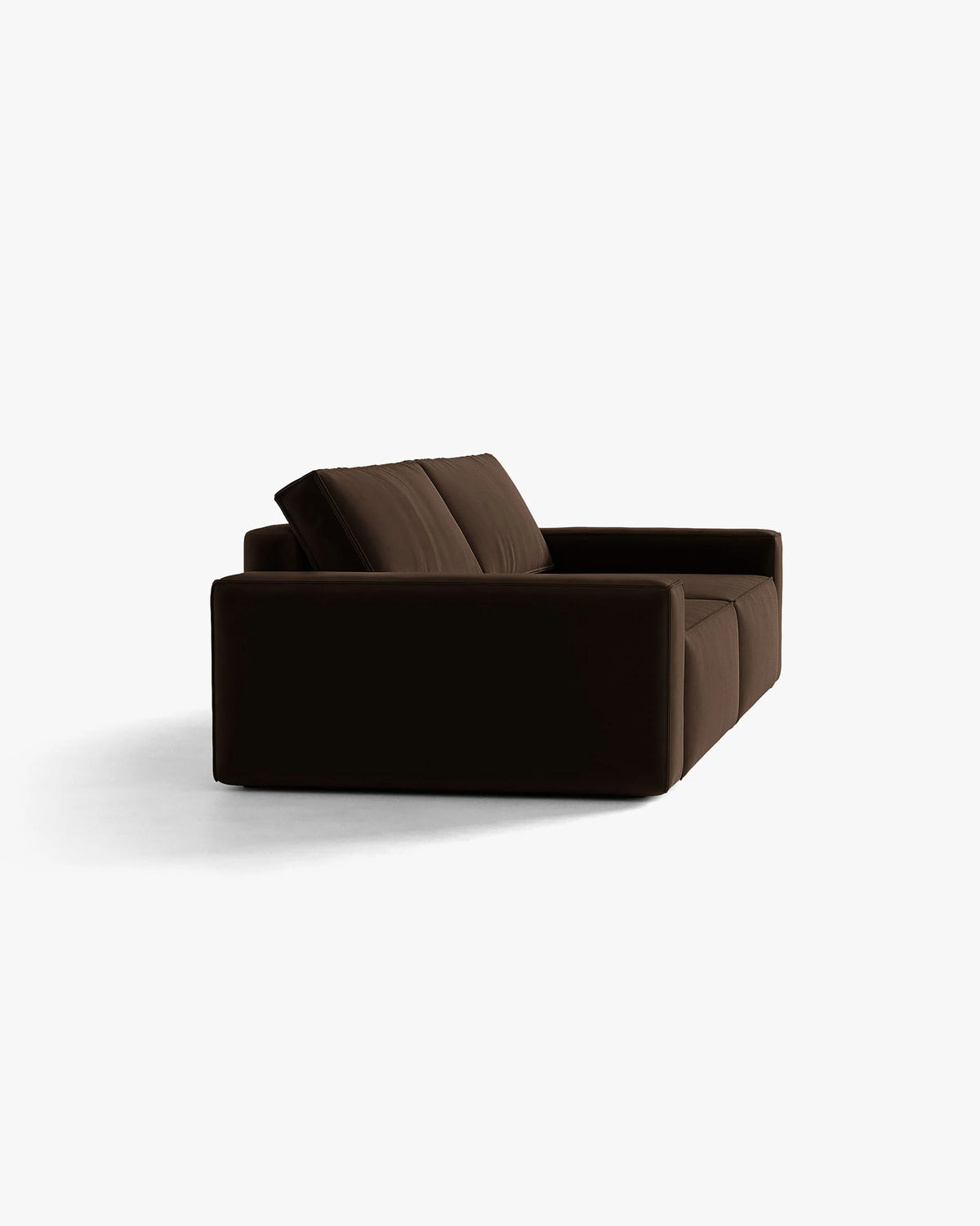 Sofa aus Samt für 3 Personen mit Schlaf-Funktion JODIE schokoladenbraun