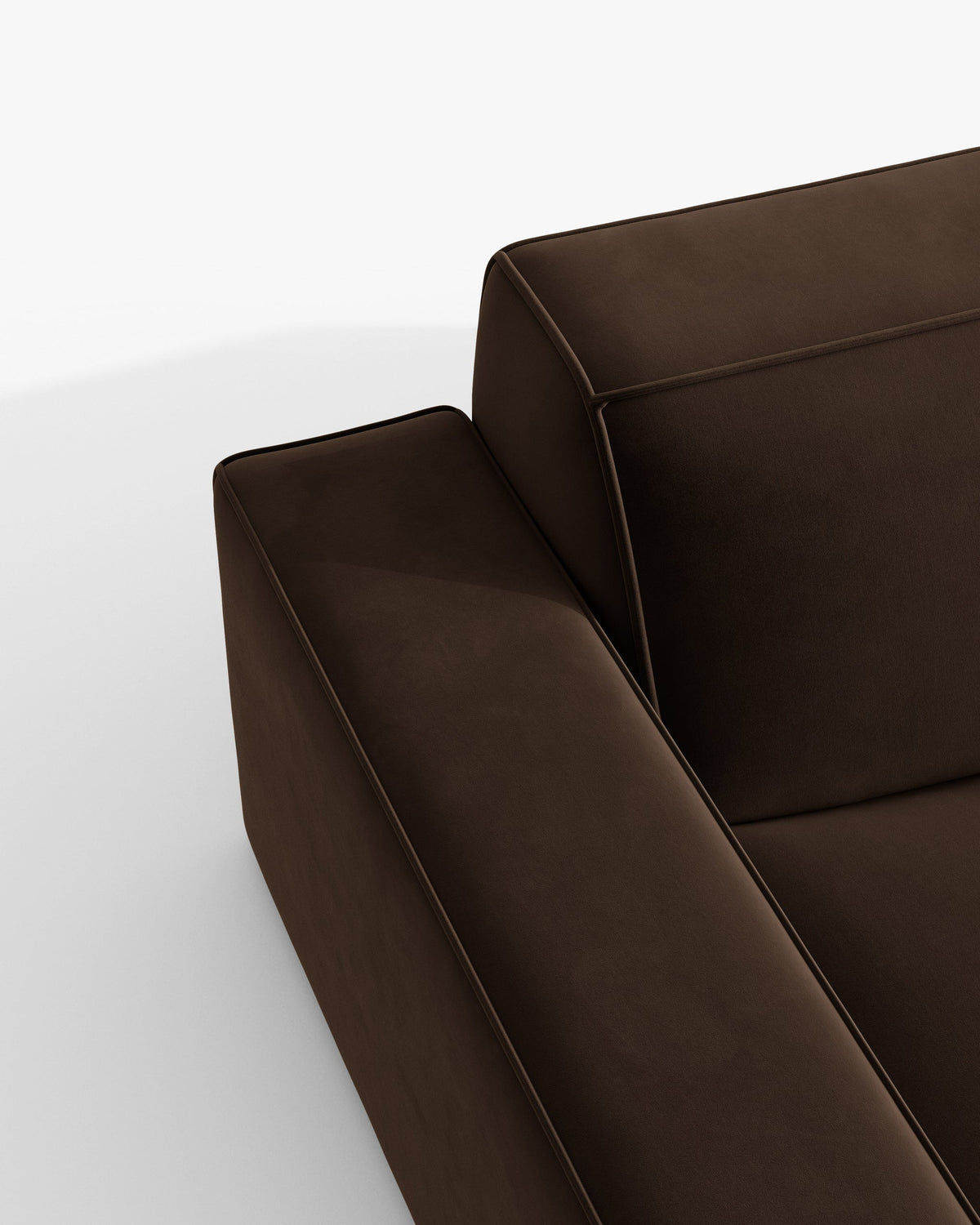Sofa aus Samt für 3 Personen mit Schlaf-Funktion JODIE schokoladenbraun
