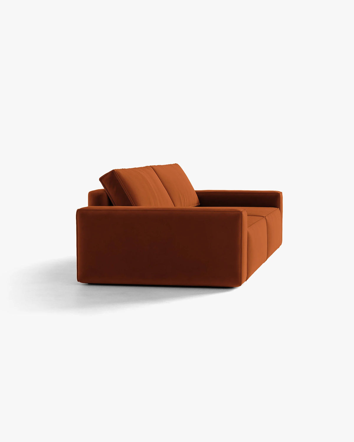 Sofa aus Samt für 3 Personen mit Schlaf-Funktion JODIE ziegelrot