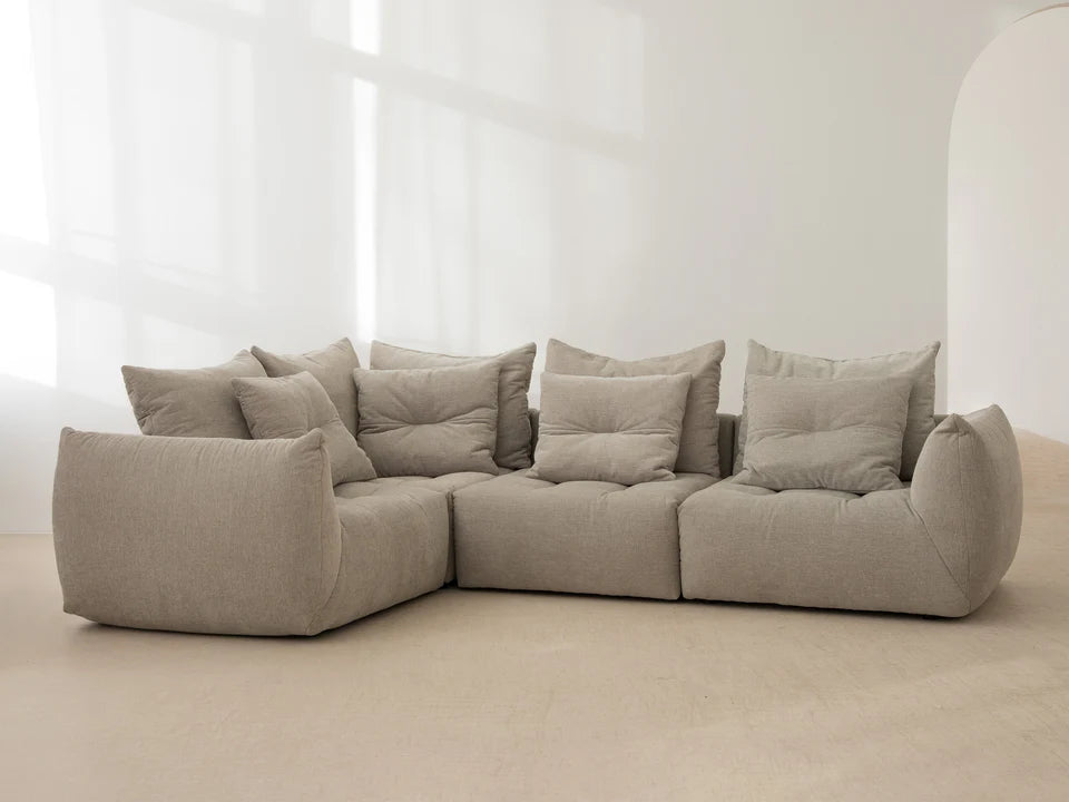 Modular Sofa, "Bloom", 4 Seats, Silver, 332x106x95
Made in Europe