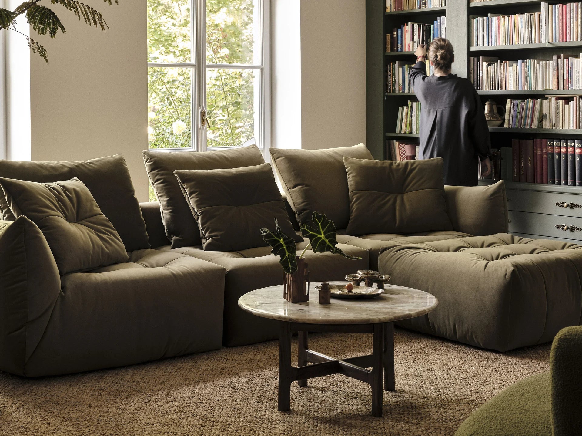 Modular Sofa, "Bloom", 4 Seats, Silver, 332x106x95
Made in Europe