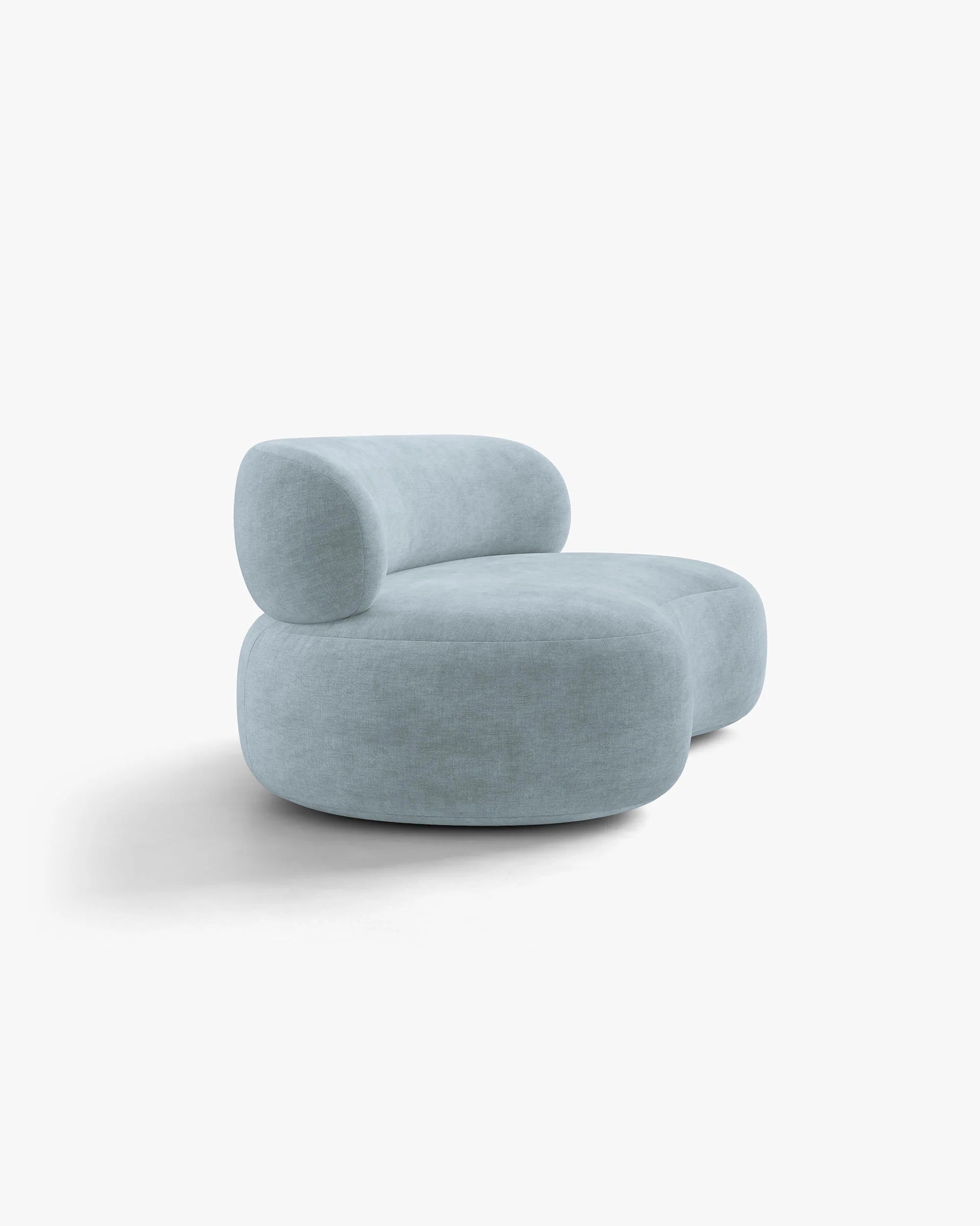 Sofa 3-osobowa AURA pastelowy niebieski szenil