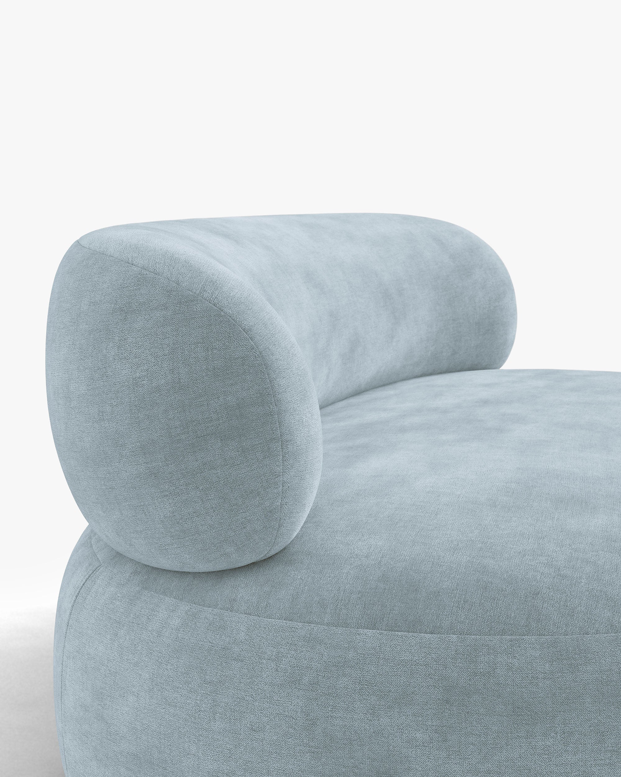Sofa 3-osobowa AURA pastelowy niebieski szenil