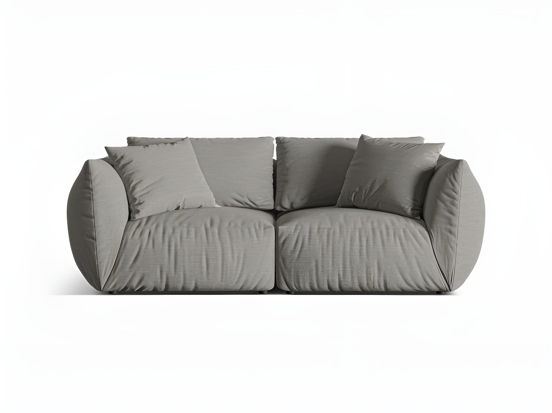 3-seater Sofa CHRIS dark gray chenille