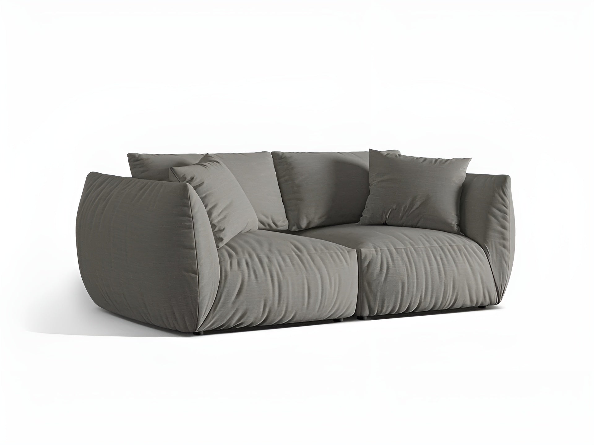 3-seater Sofa CHRIS dark gray chenille