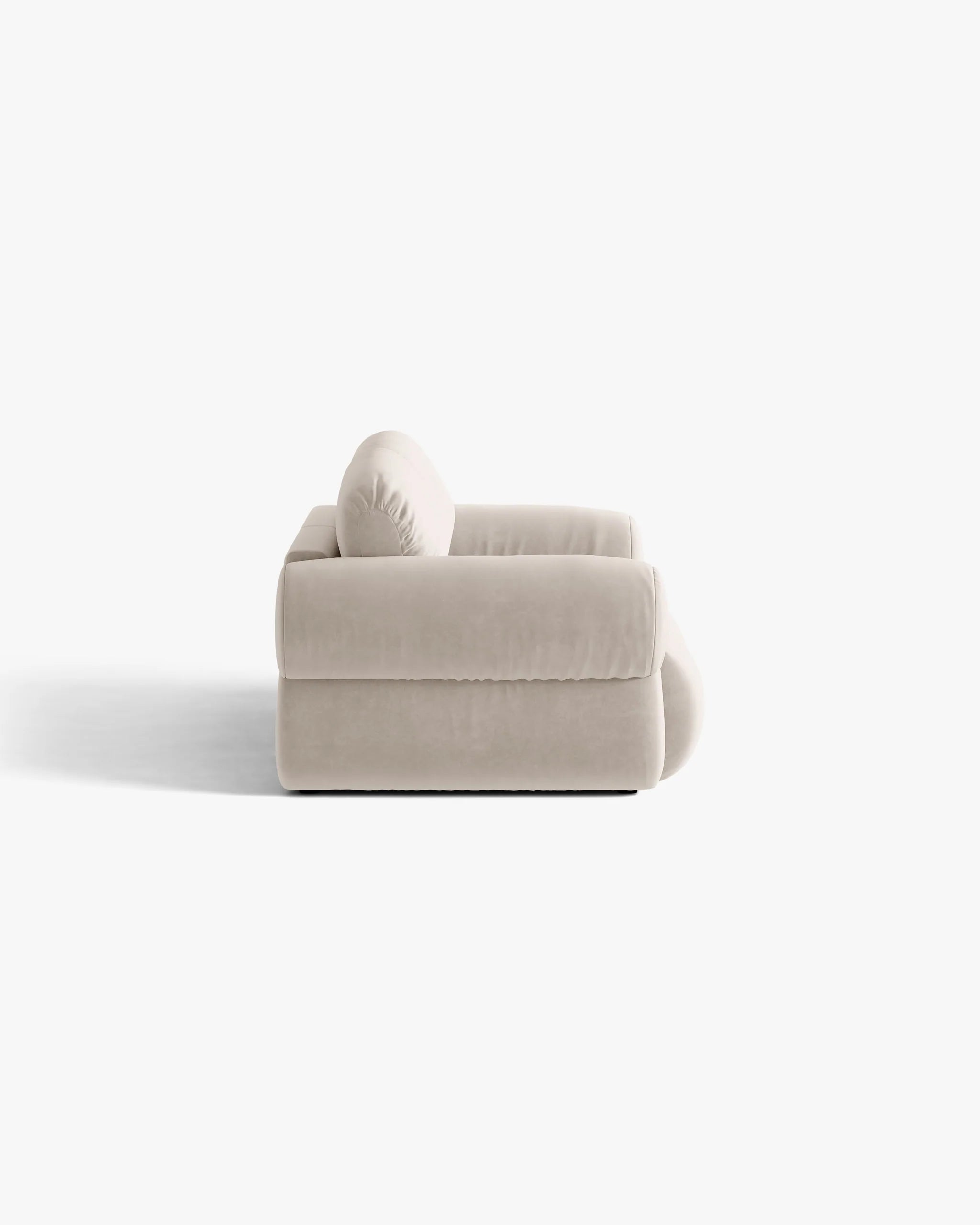 Sofa für 3 Personen aus Samt OPHELIA in Beige