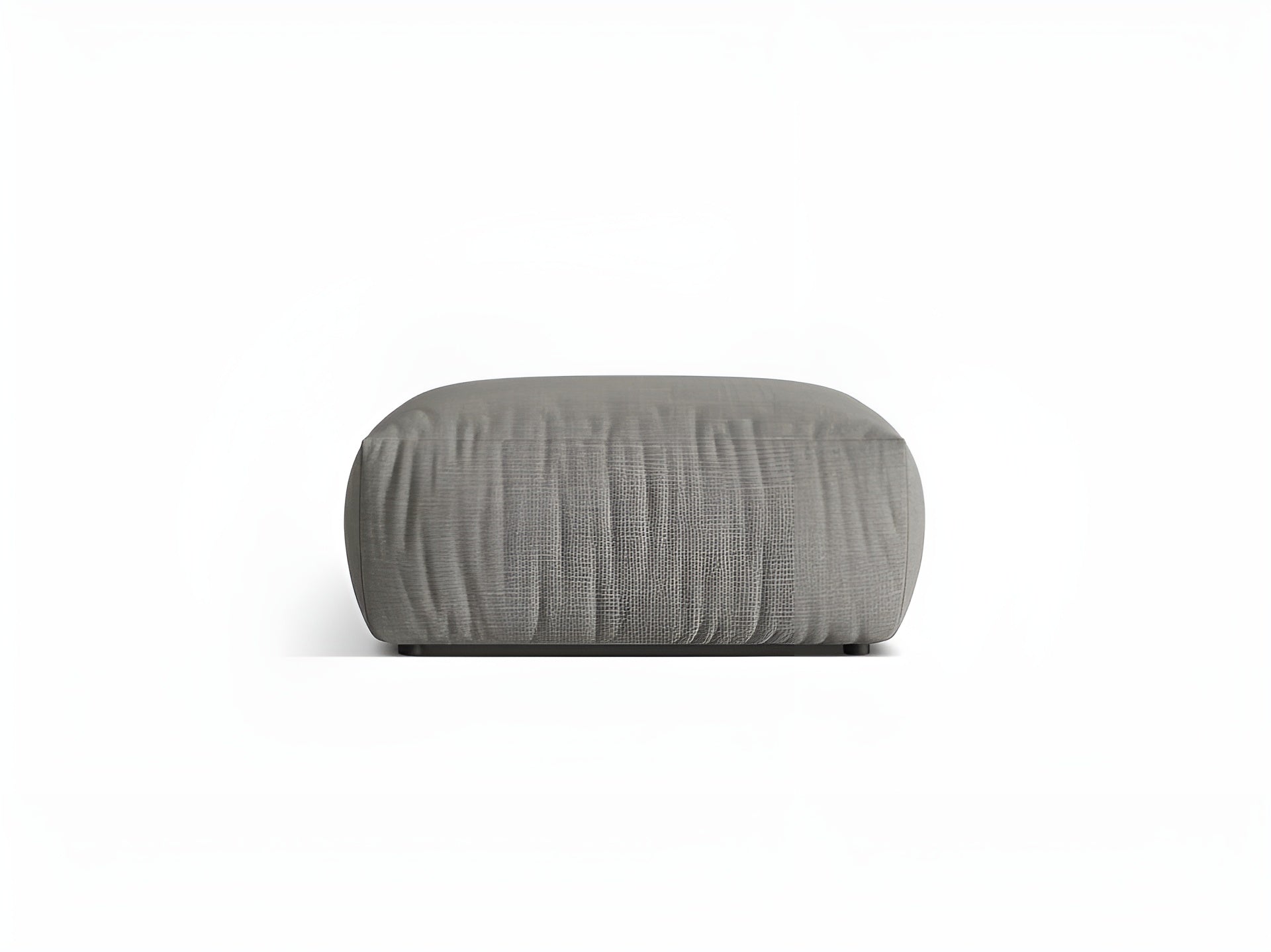 CHRIS gray chenille pouf
