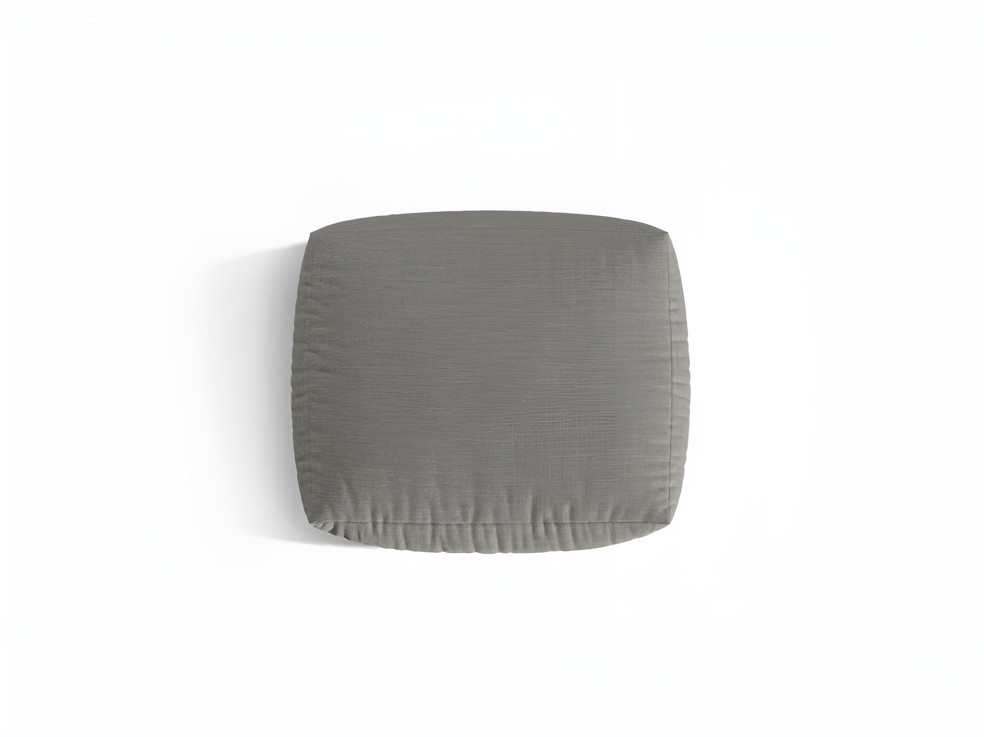 CHRIS gray chenille pouf