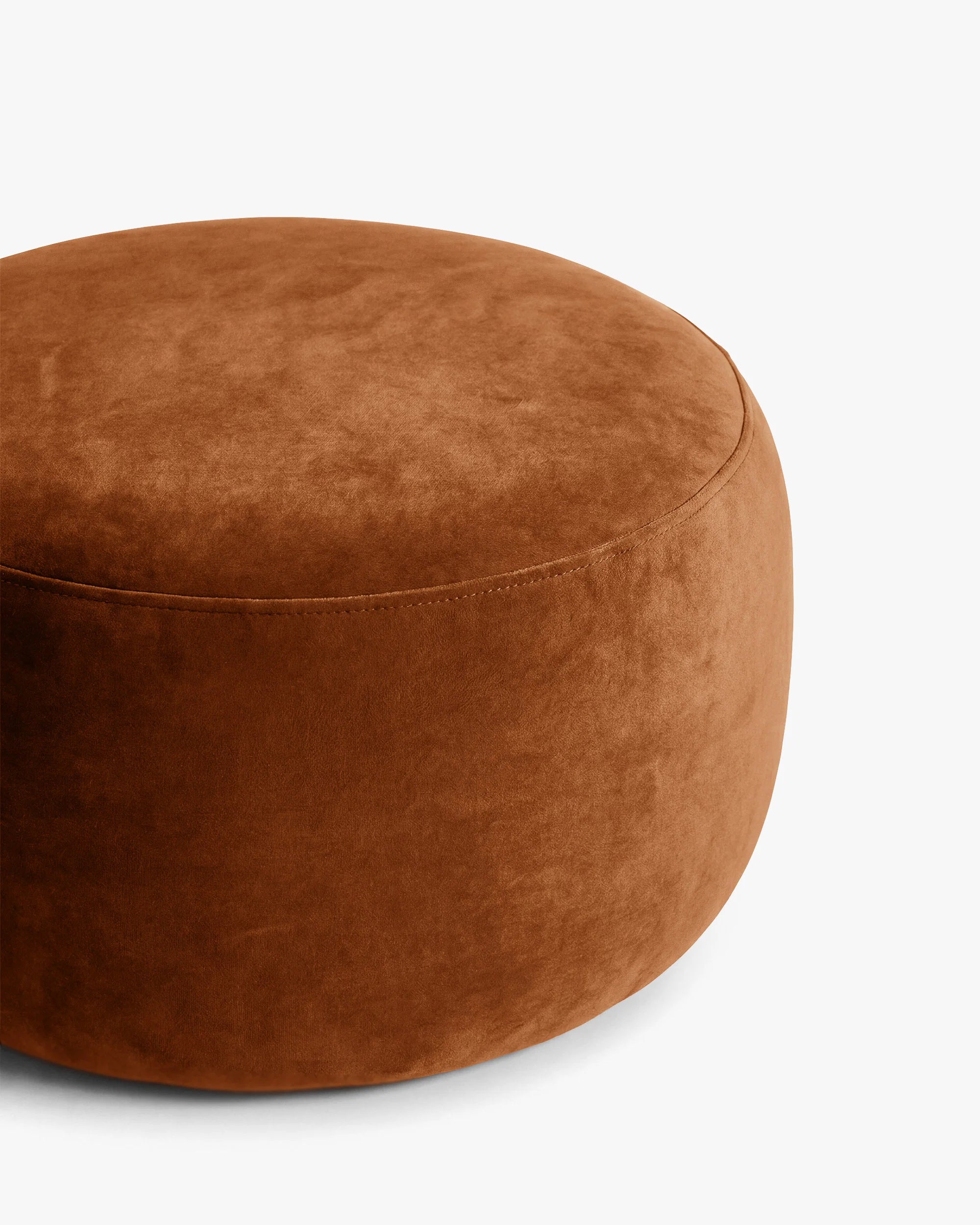 Samtpouf AMALTA in Ziegelrot