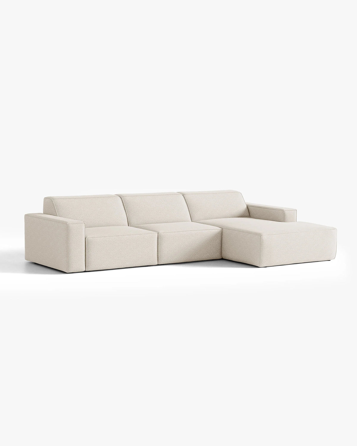 Rechtsseitige Ecke von 4-Personen leichter Beige Iodia